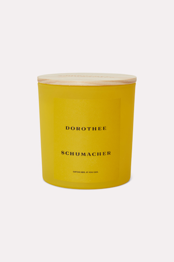 Dorothee Schumacher LARGE SCENTED SOY WAX CANDLE WITH WOODEN LID soft yellow