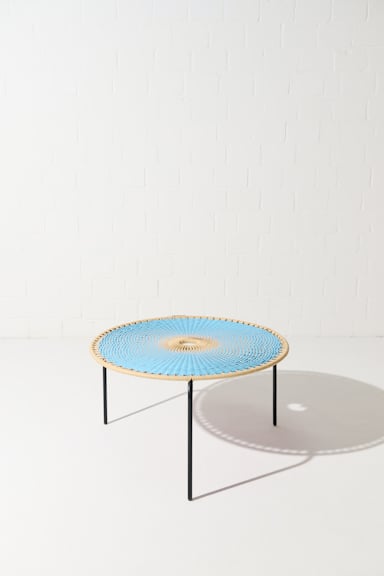 Dorothee Schumacher HANDWOVEN LARGE COFFEE TABLE azul