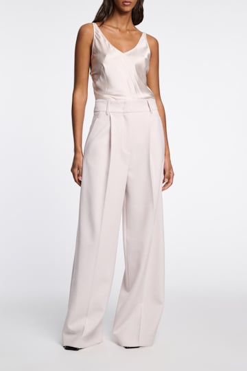 SENSE OF SHINE top Dorothee Schumacher Top aus Satin mit verstellbaren Trägern natural white
