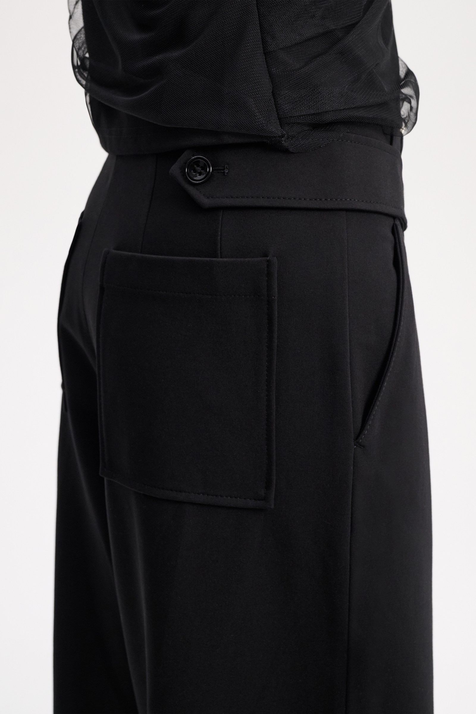 Dorothee Schumacher WIDE LEG PANTS IN PUNTO MILANO pure black