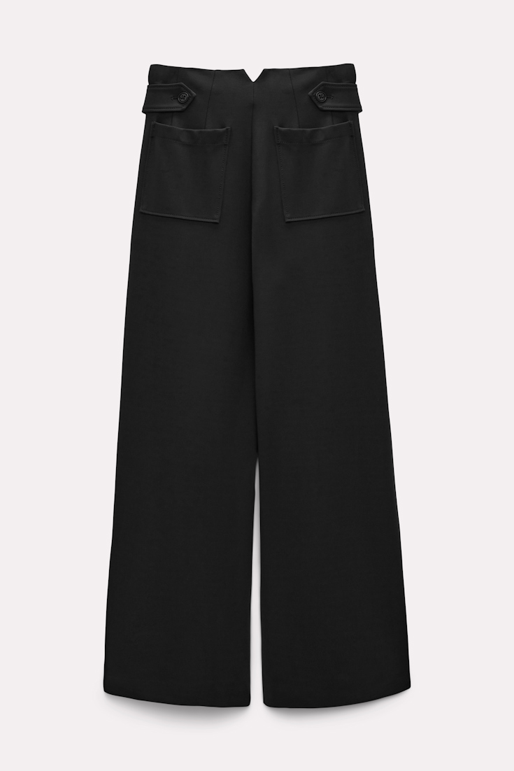 Dorothee Schumacher WIDE LEG PANTS IN PUNTO MILANO pure black