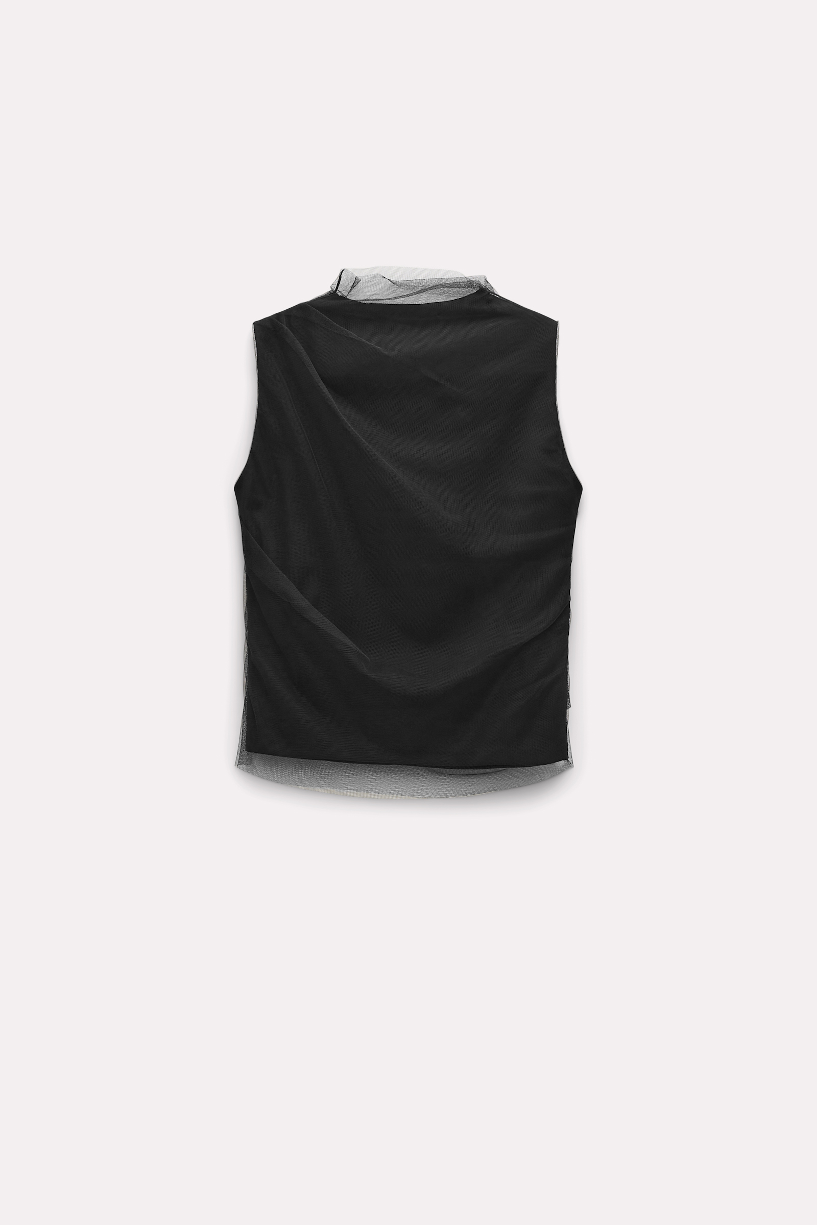 Dorothee Schumacher PUNTO MILANO SHELL WITH TULLE TOP pure black