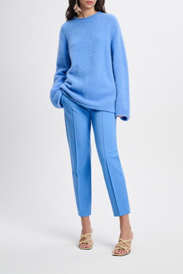 Dorothee Schumacher Pullover mit Rollsaum aus Alpakamix cornflower blue