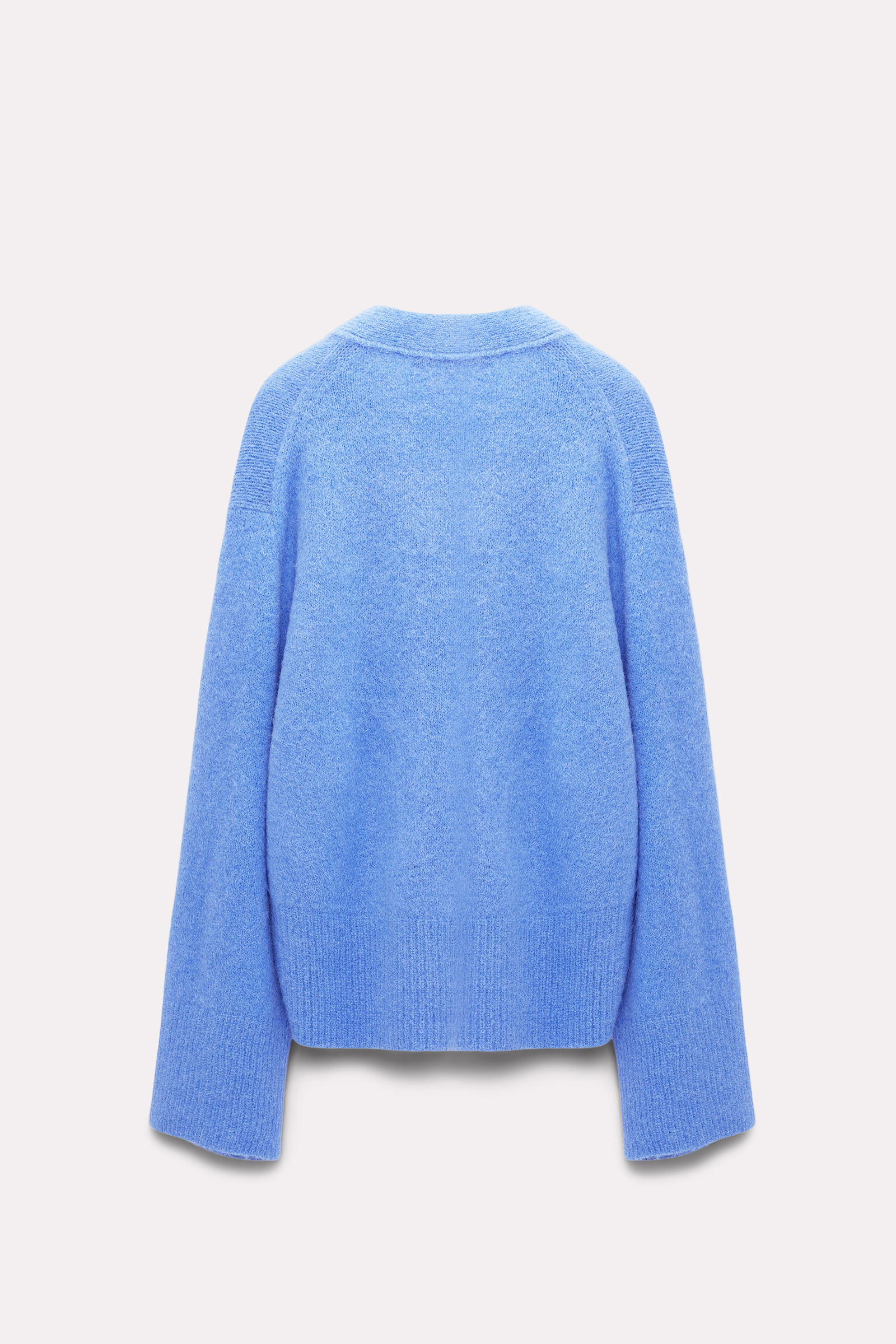 Dorothee Schumacher Alpaca mix knit cardigan with patch pockets cornflower blue