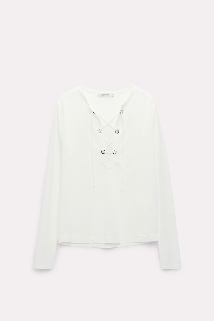 Dorothee Schumacher Longsleeve mit Schnürung camellia white