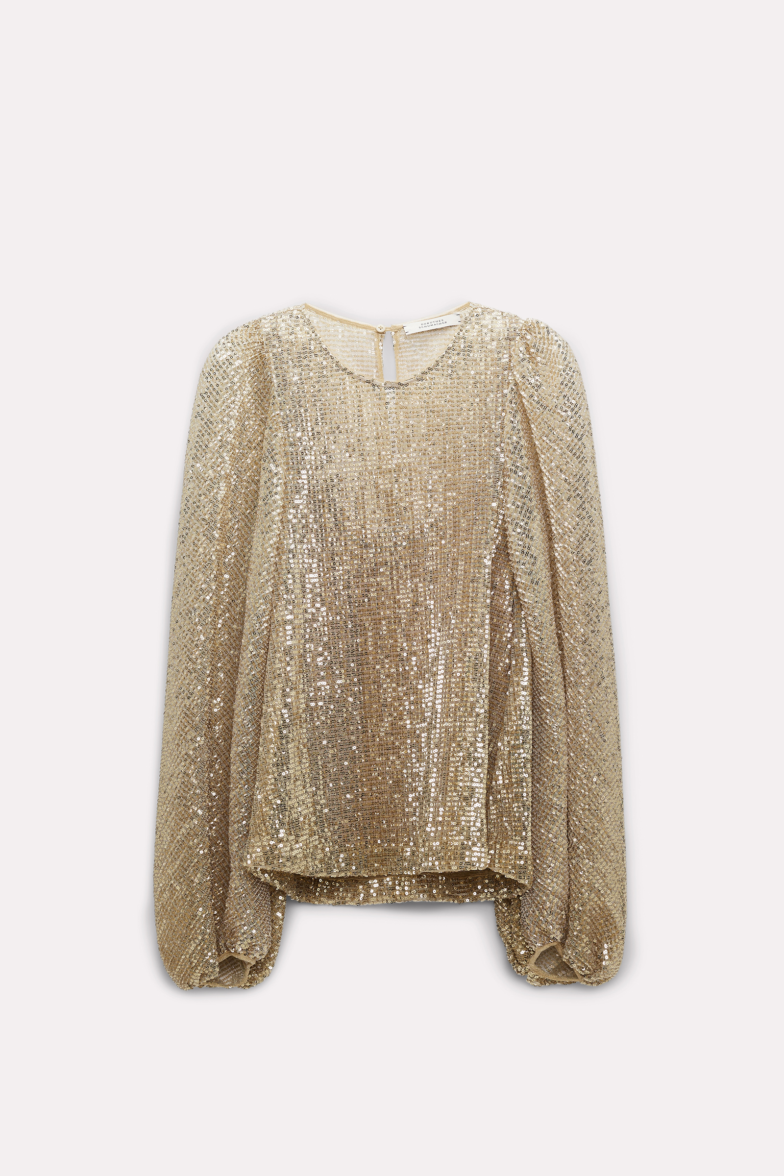 Dorothee Schumacher Sequined tulle blouse shimmering gold