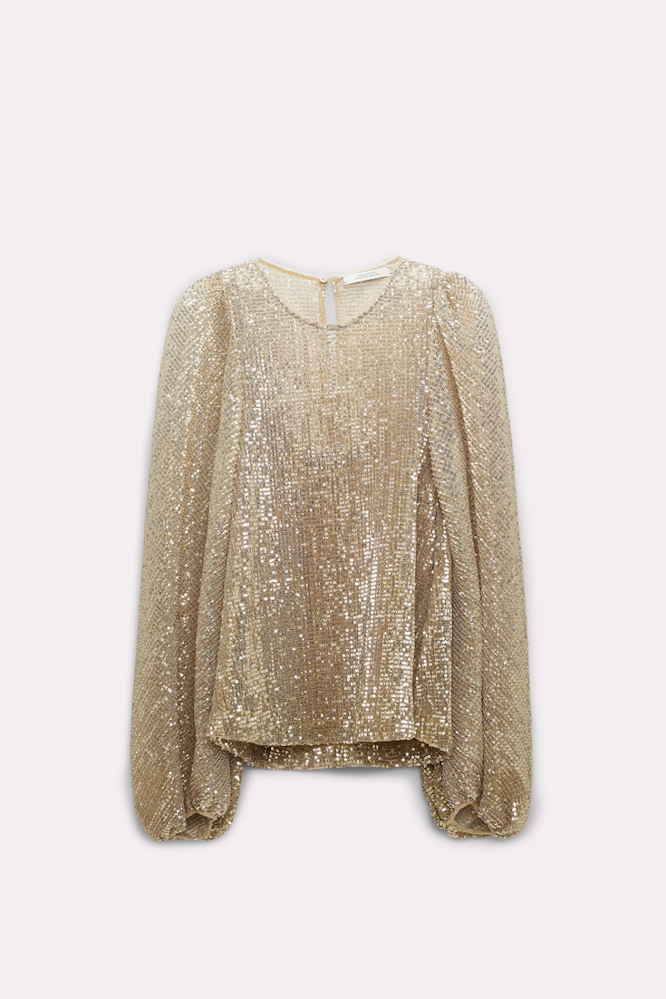 Dorothee Schumacher Paillettenbluse shimmering gold