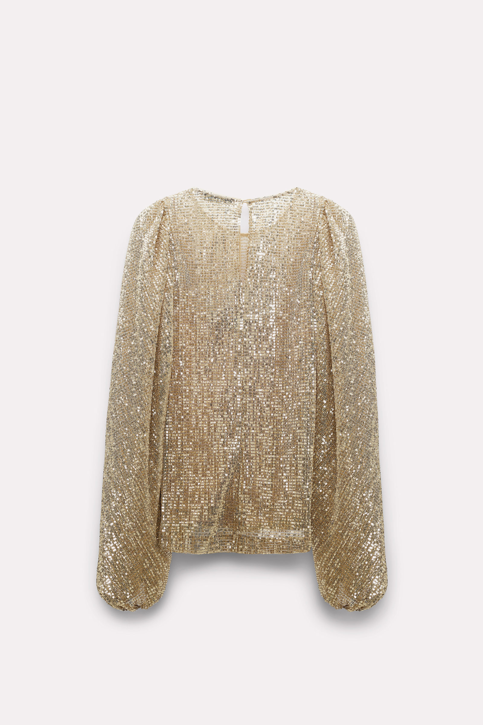 Dorothee Schumacher Sequined tulle blouse shimmering gold