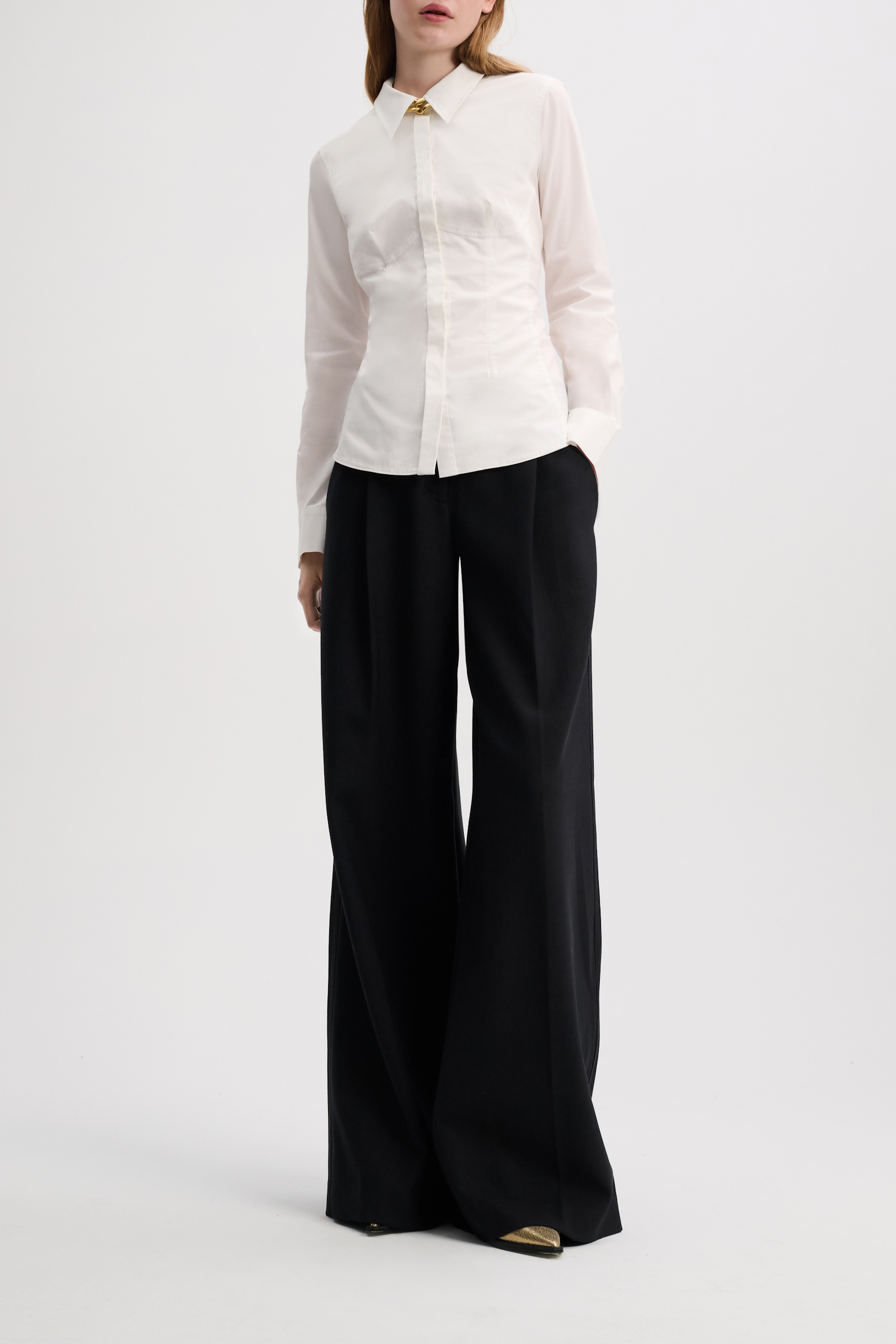 Dorothee Schumacher Blouse with contour seaming pure white