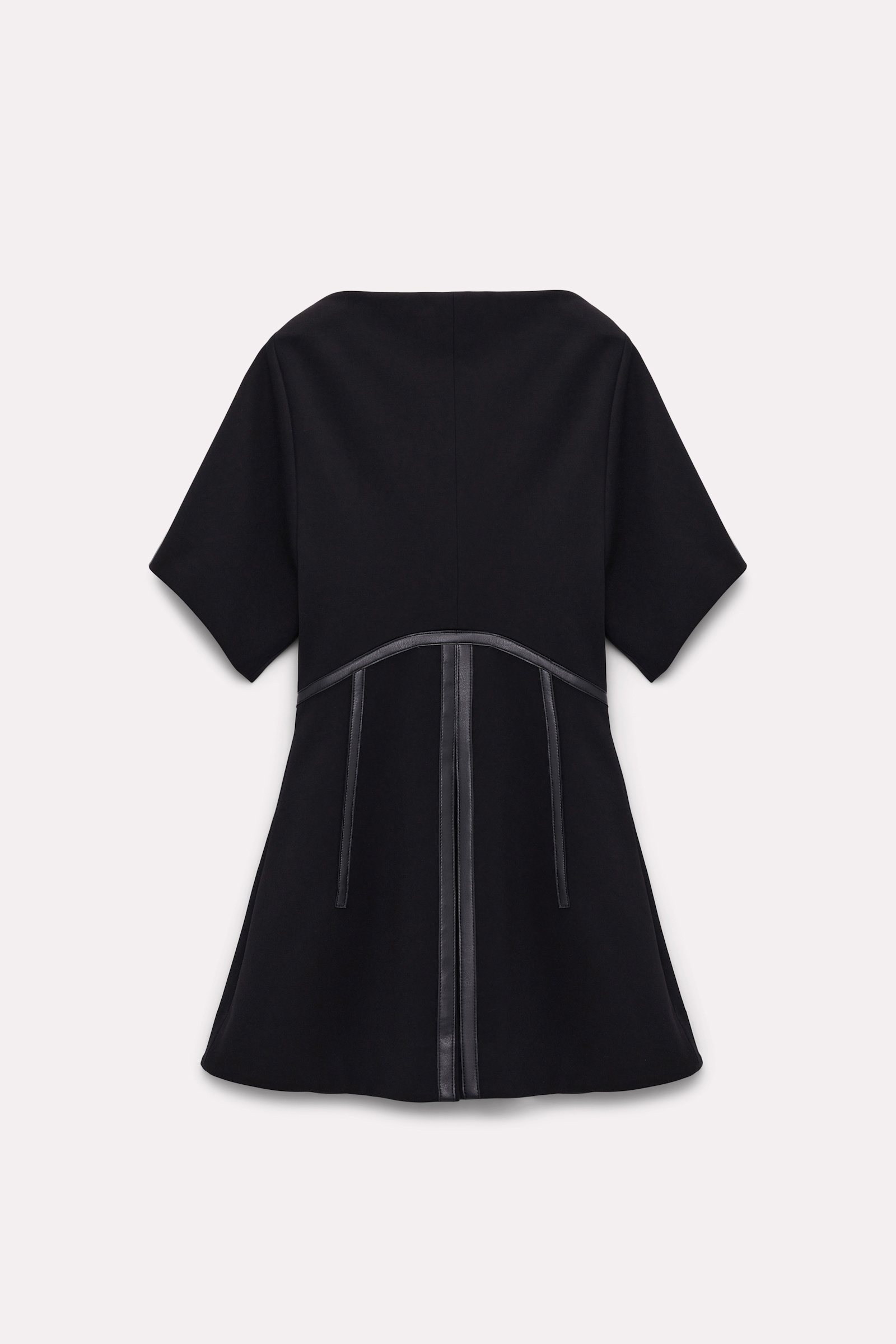 Dorothee Schumacher Punto Milano top with eco leather detailing pure black