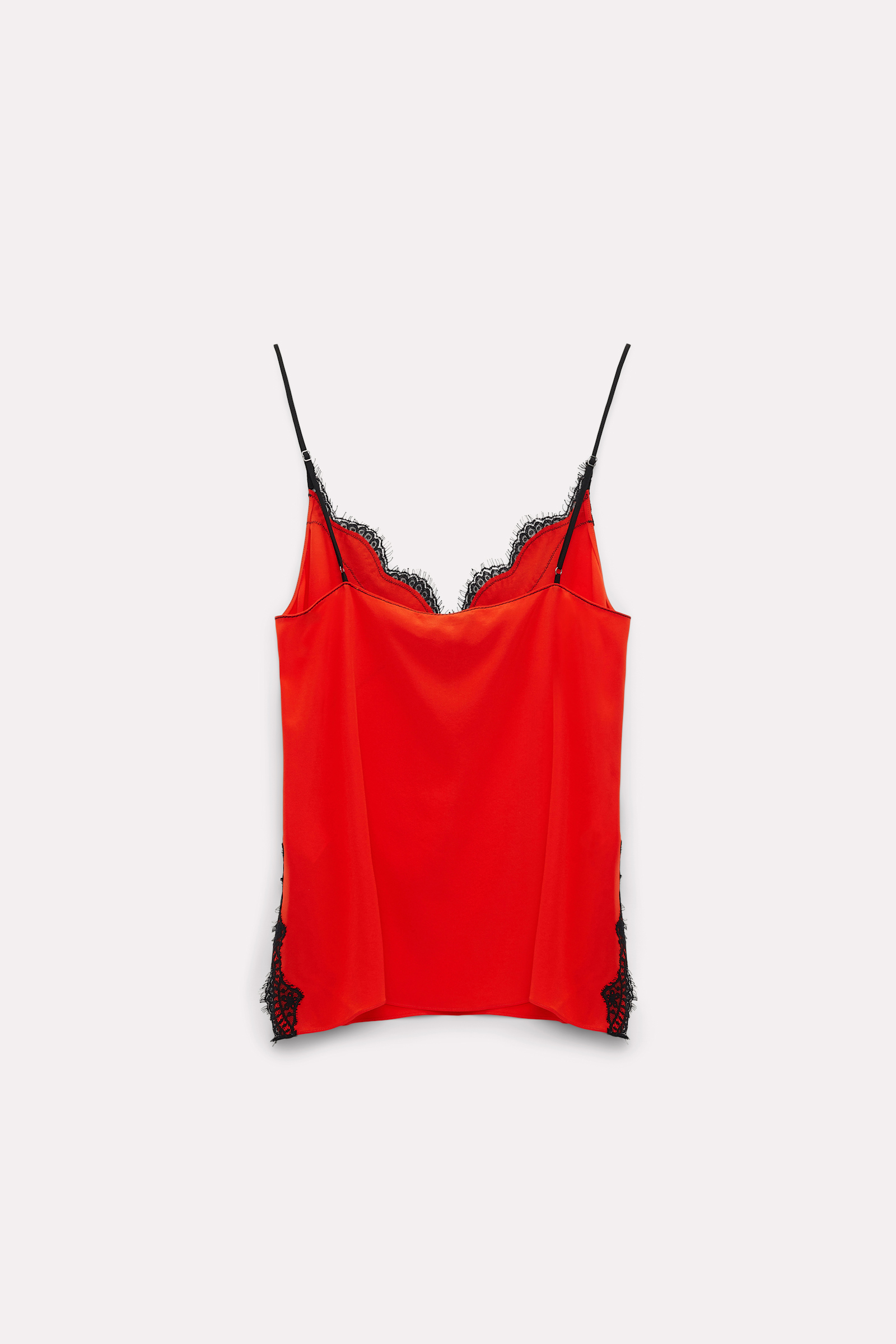 Dorothee Schumacher Silk camisole with lace shiny red