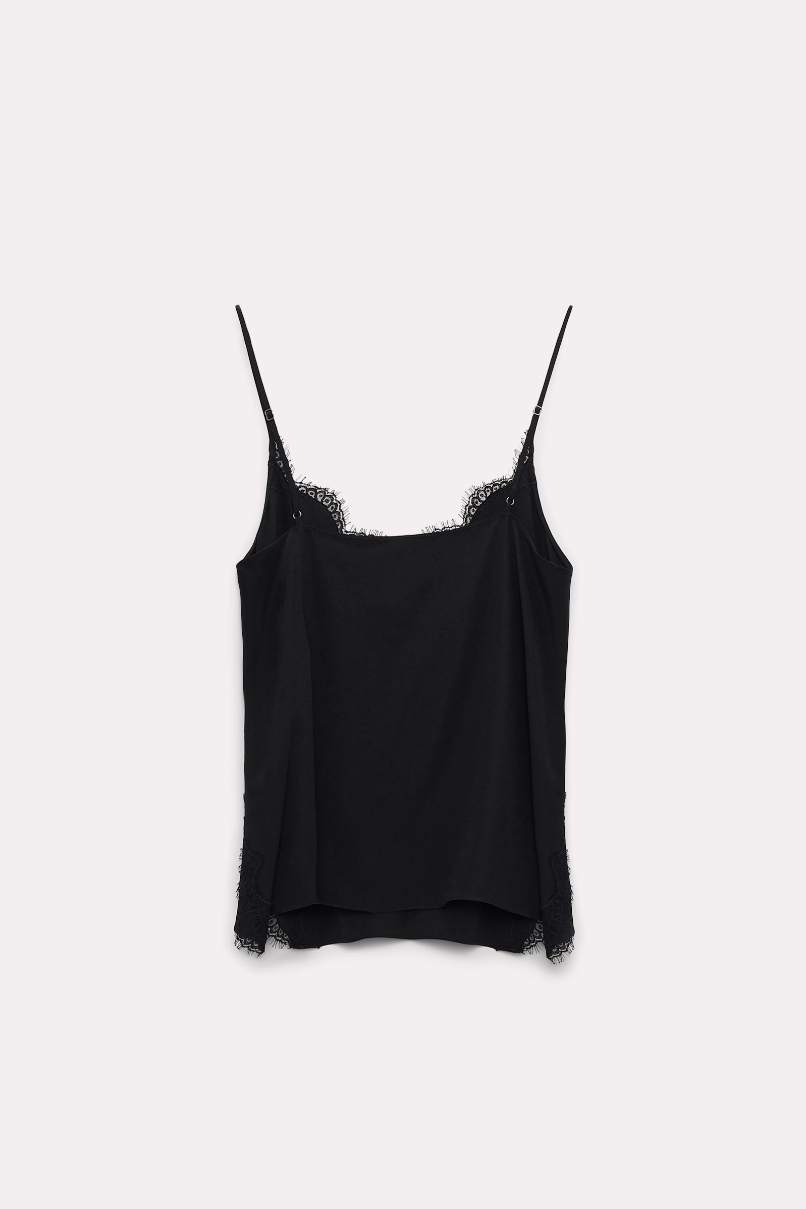 Dorothee Schumacher Seidentop mit Spitzendetails pure black