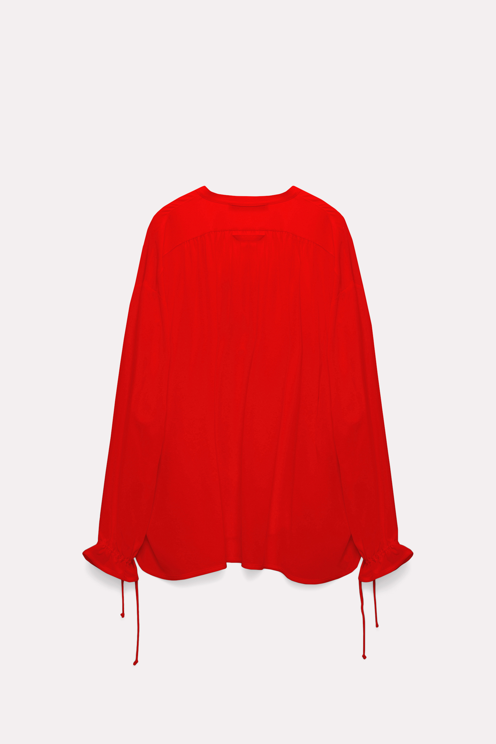 Dorothee Schumacher Seidenbluse mit geschnürter Neckline shiny red