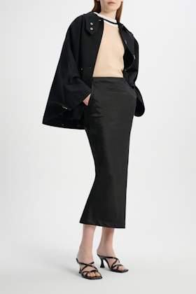 Dorothee Schumacher Slouchy pencil skirt pure black