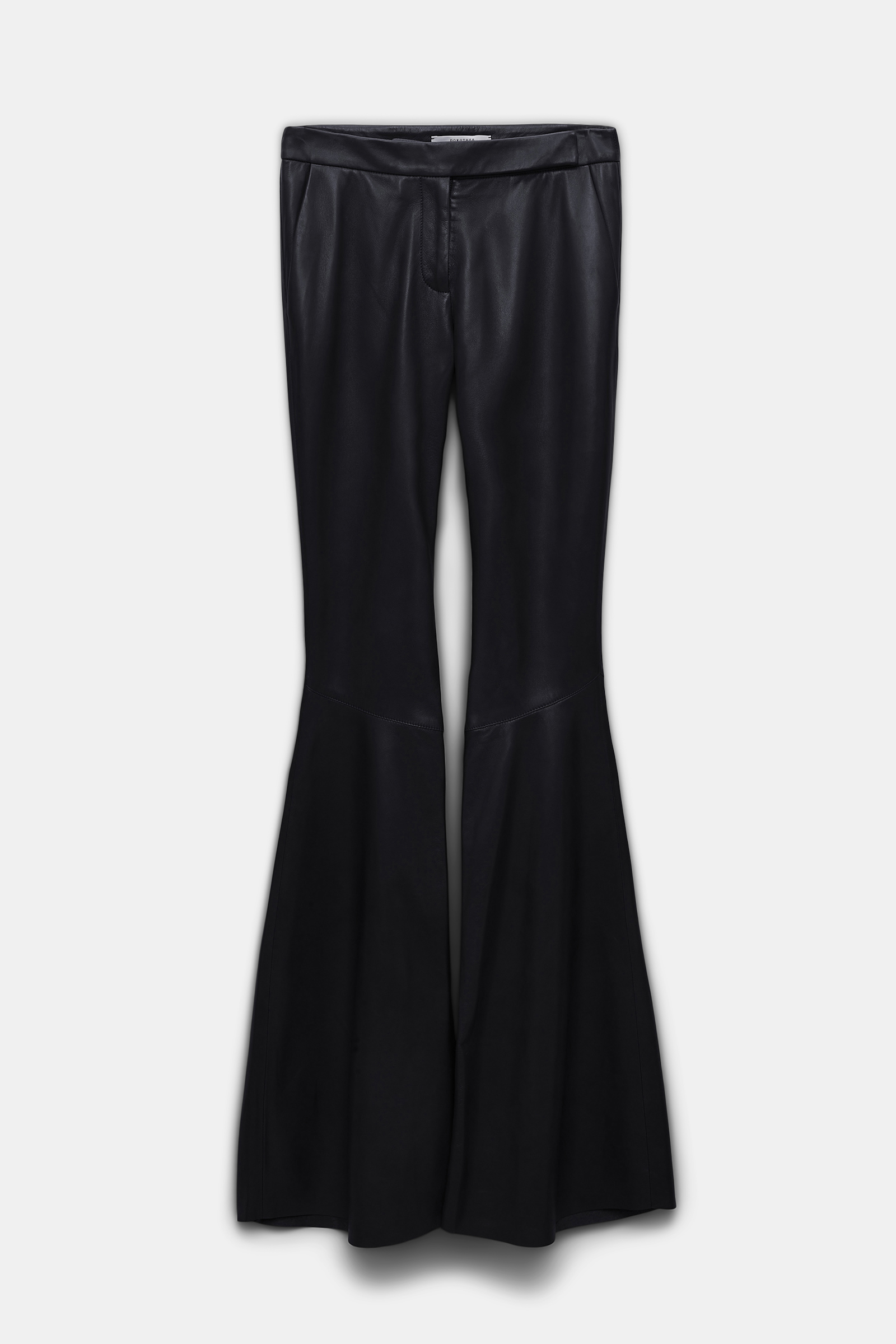 Dorothee Schumacher Flared leg leather pants pure black