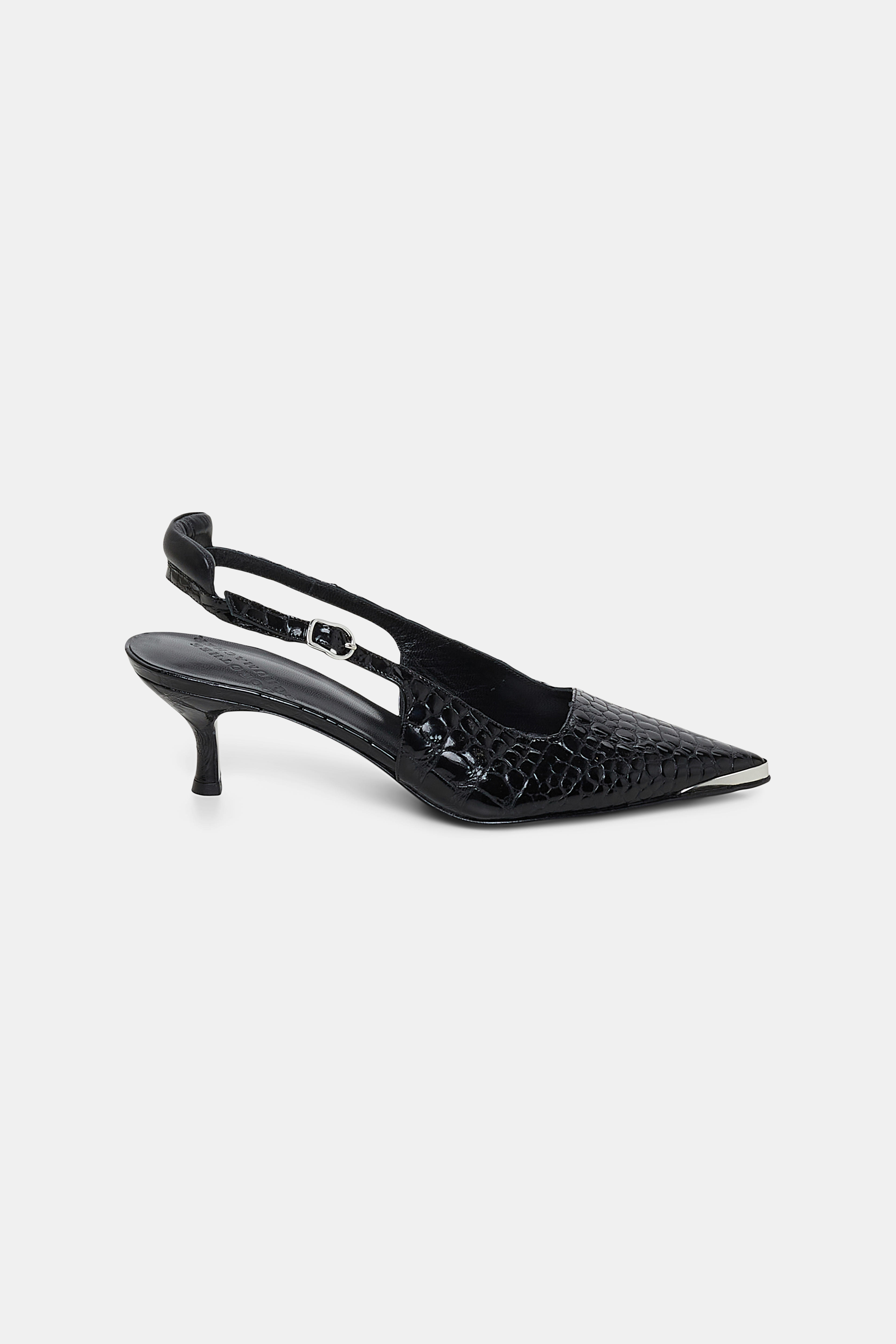 Black kitten heel pumps on sale