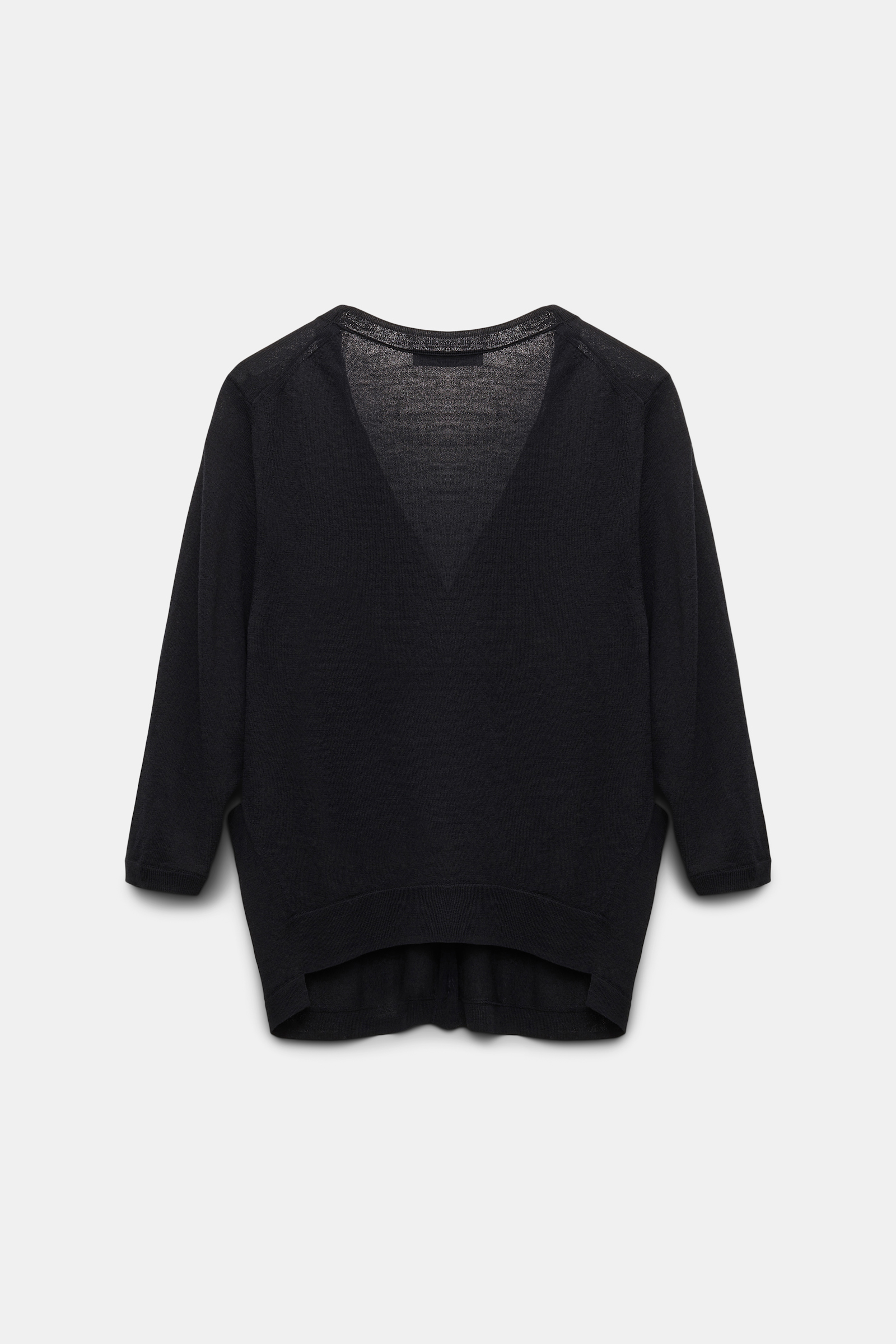 Dorothee Schumacher V-neck cardigan with shorter back pure black