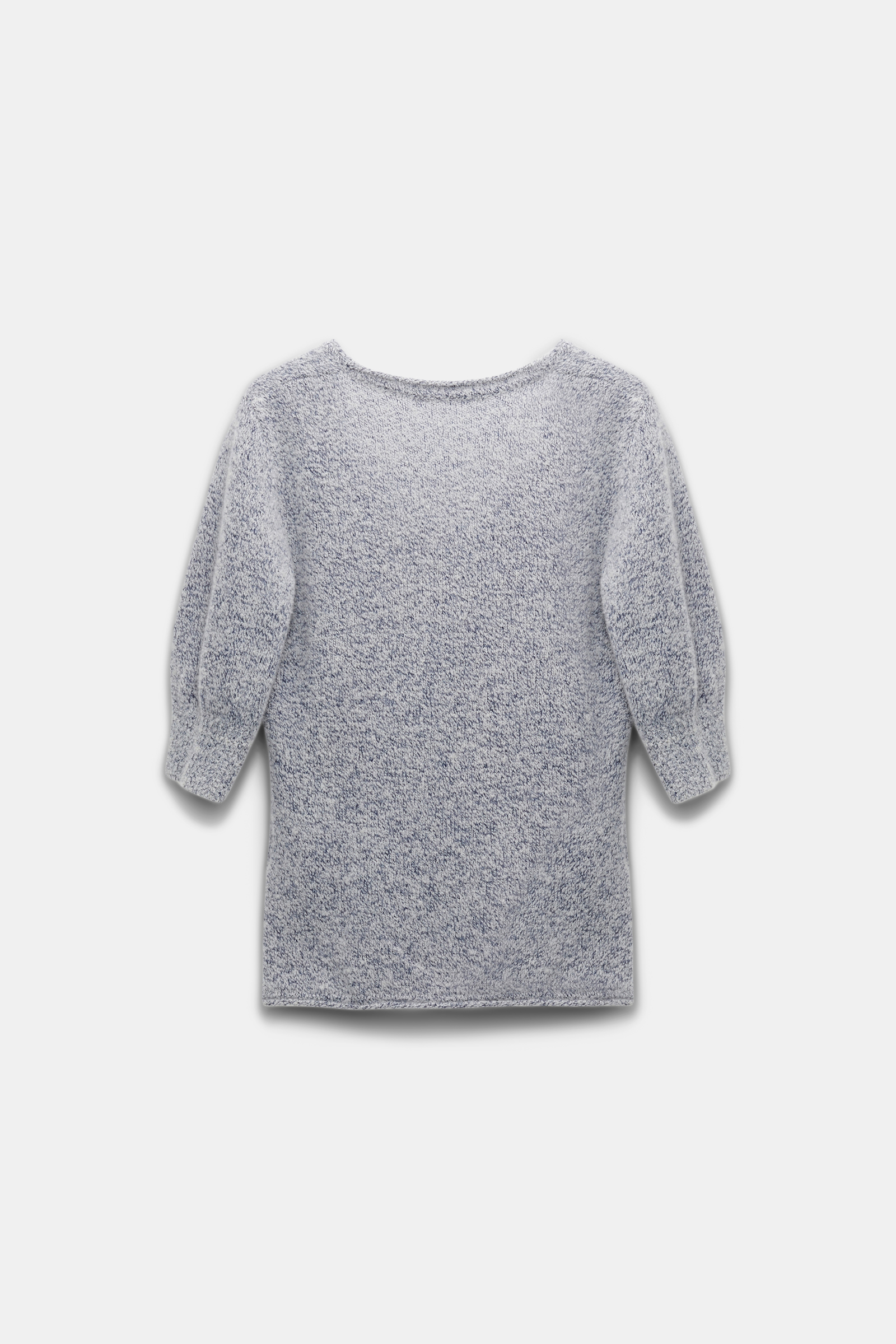 Dorothee Schumacher Softer Pullover aus Kaschmir und Seide blue and white melange