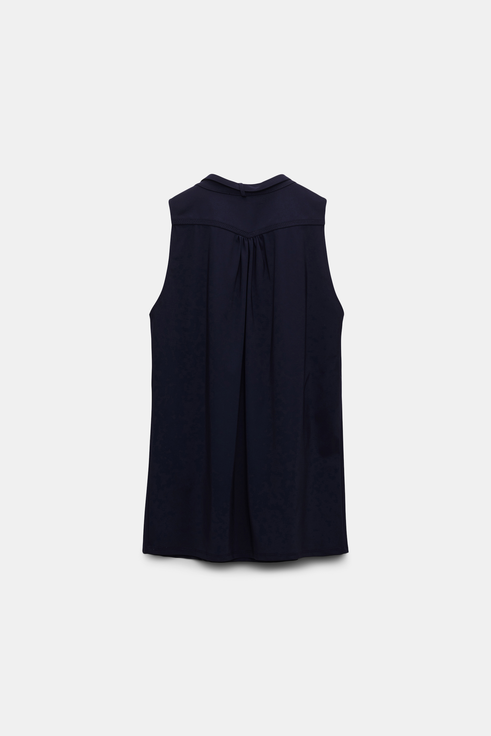 Dorothee Schumacher Top with Western-inspired detailing and removable feather tie true navy