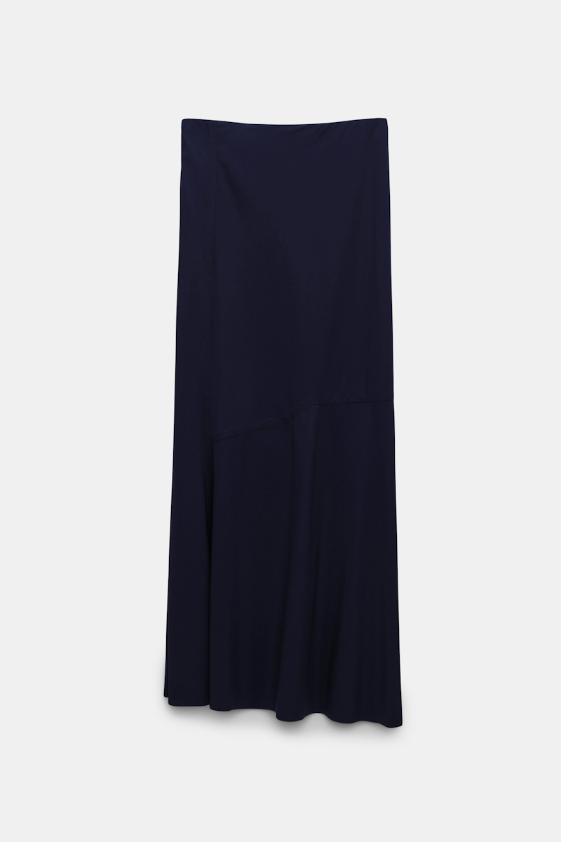 Shop Dorothee Schumacher Midi Skirt With Western-inspired Detailing In Blue