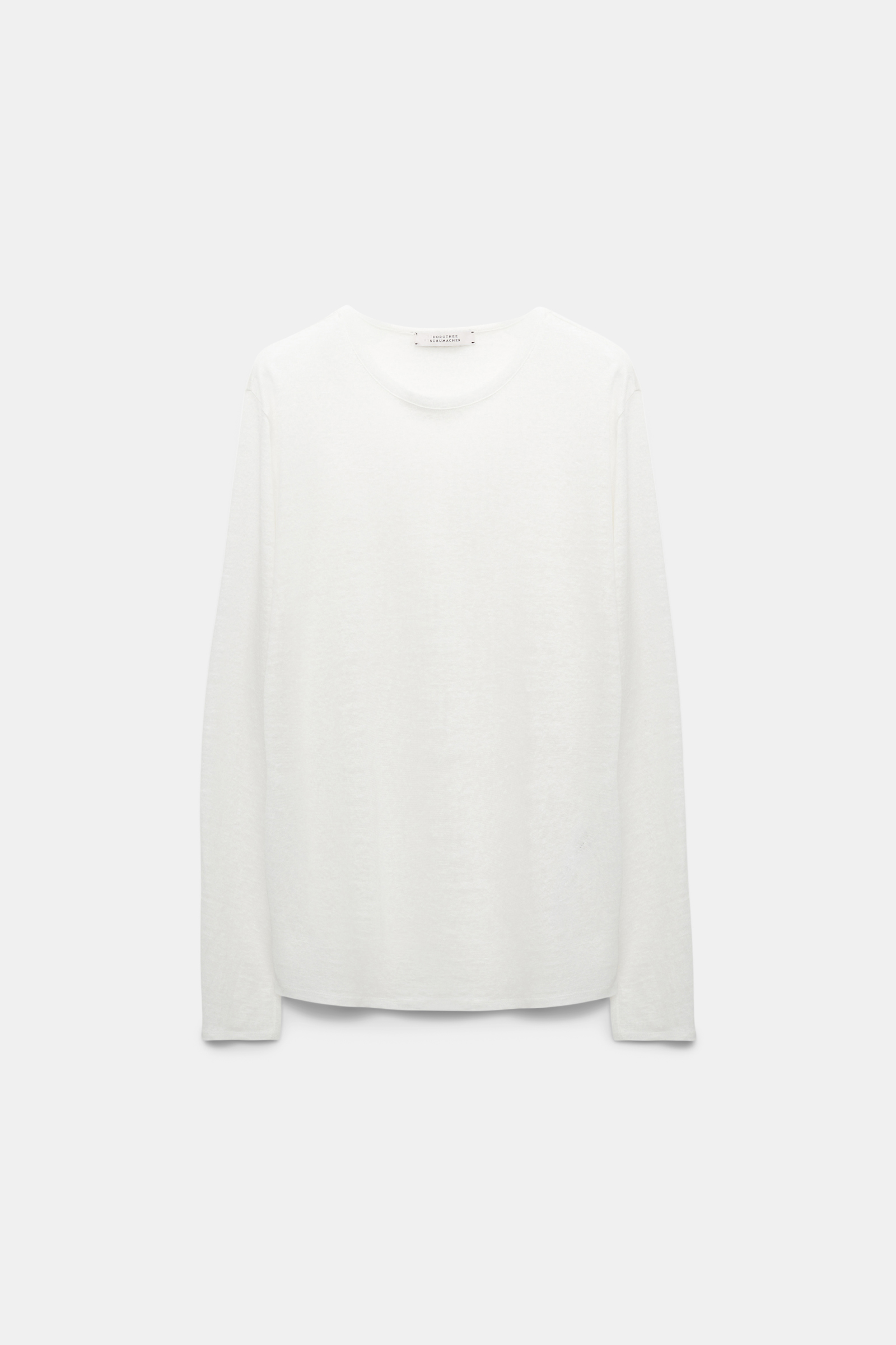 Dorothee Schumacher Long sleeve hemp T-shirt camellia white