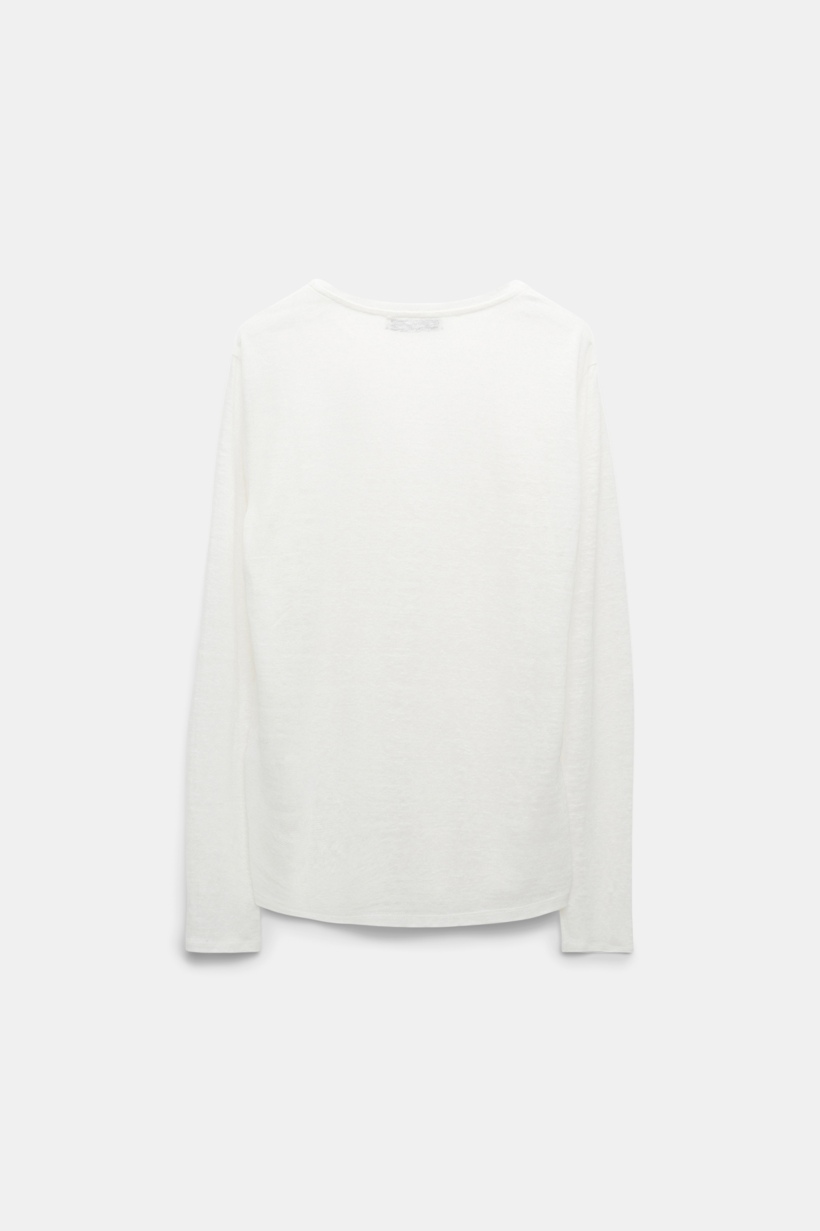 Dorothee Schumacher Long sleeve hemp T-shirt camellia white