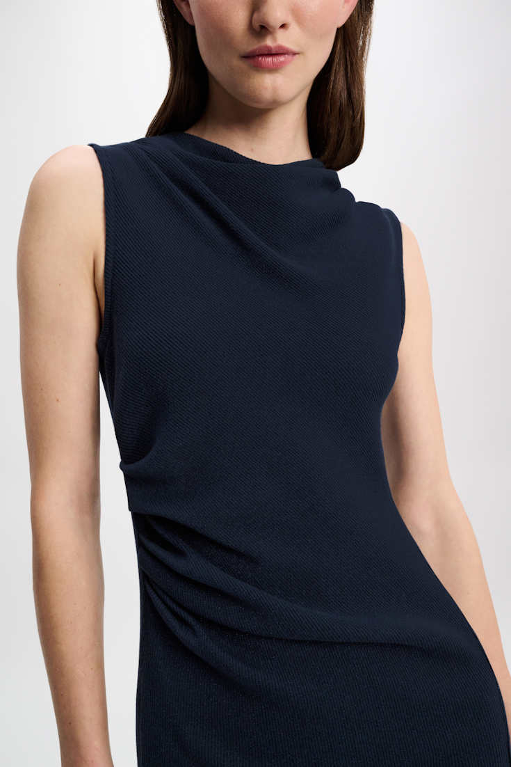 Dorothee Schumacher Geripptes Kleid true navy