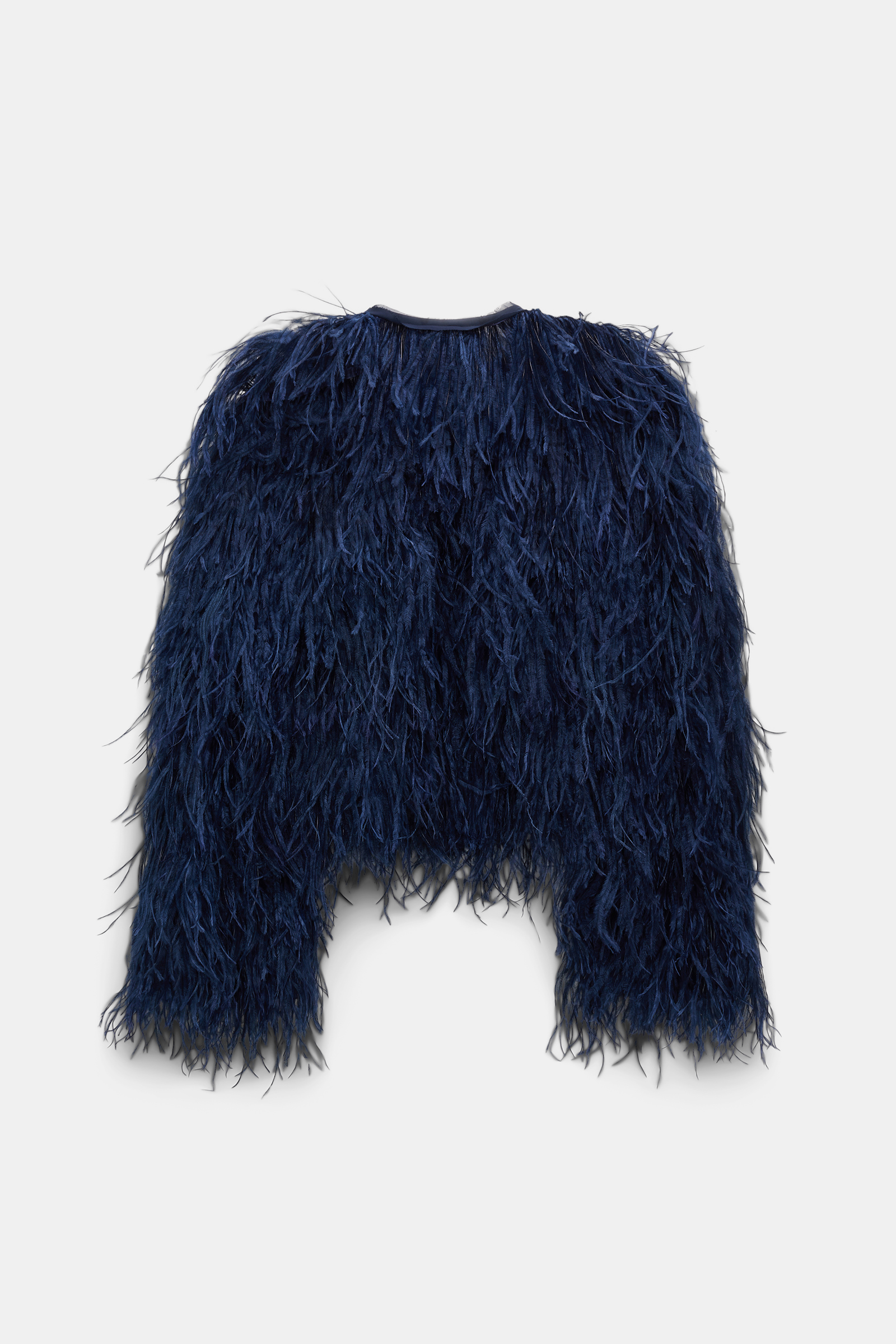 Dorothee Schumacher Georgette jacket with allover feather appliqué midnight