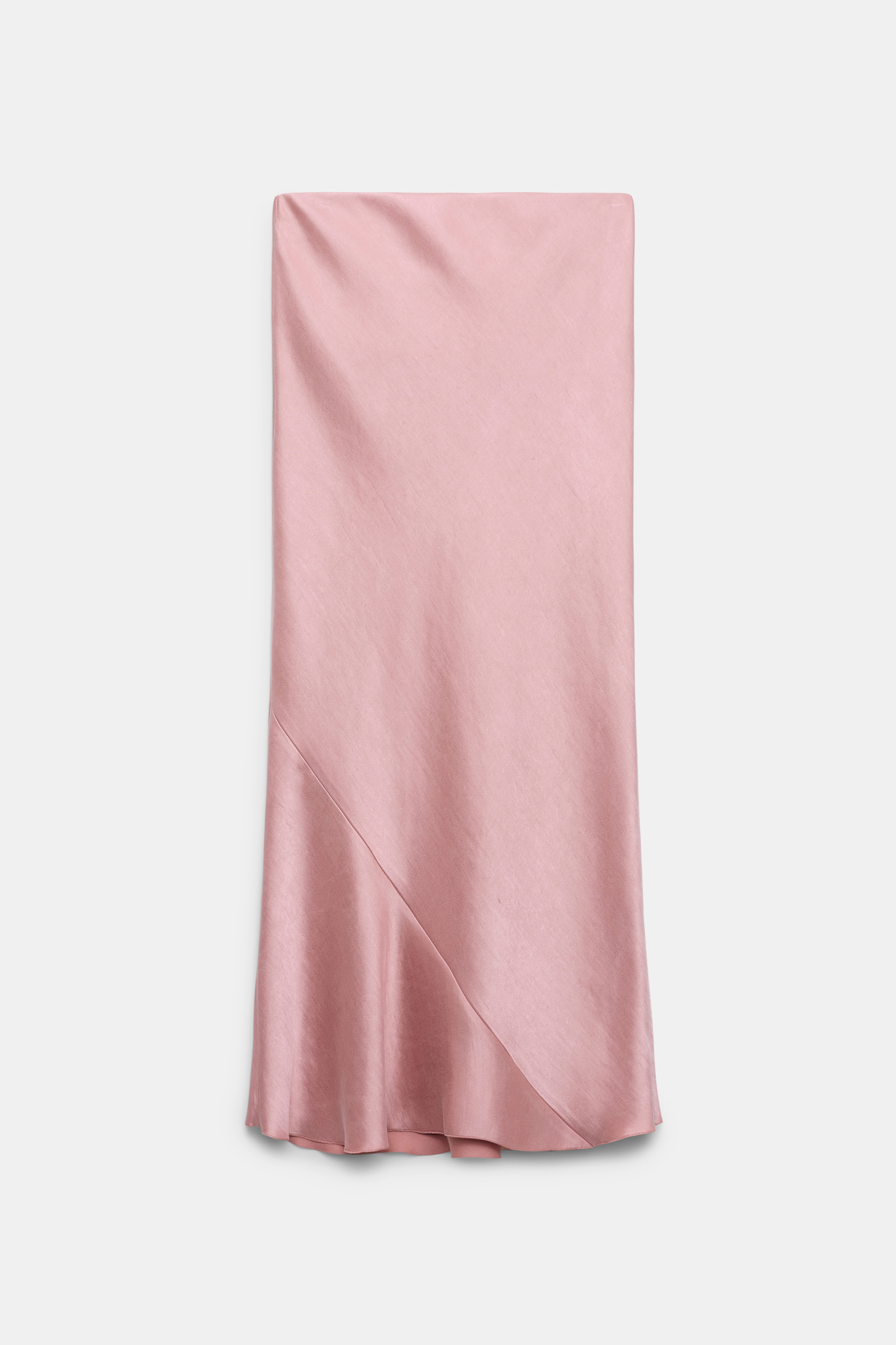 Dorothee Schumacher Bias cut slouchy satin skirt soft pink