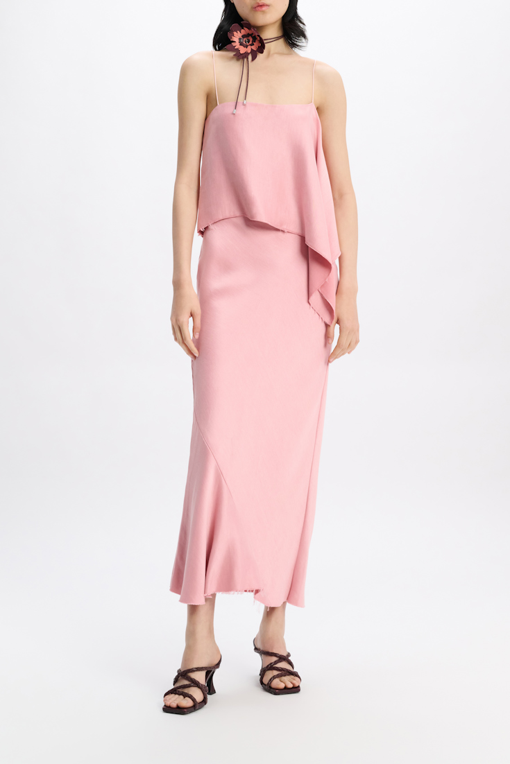 Dorothee Schumacher Asymmetrisches, slouchy Spaghettiträgertop soft pink