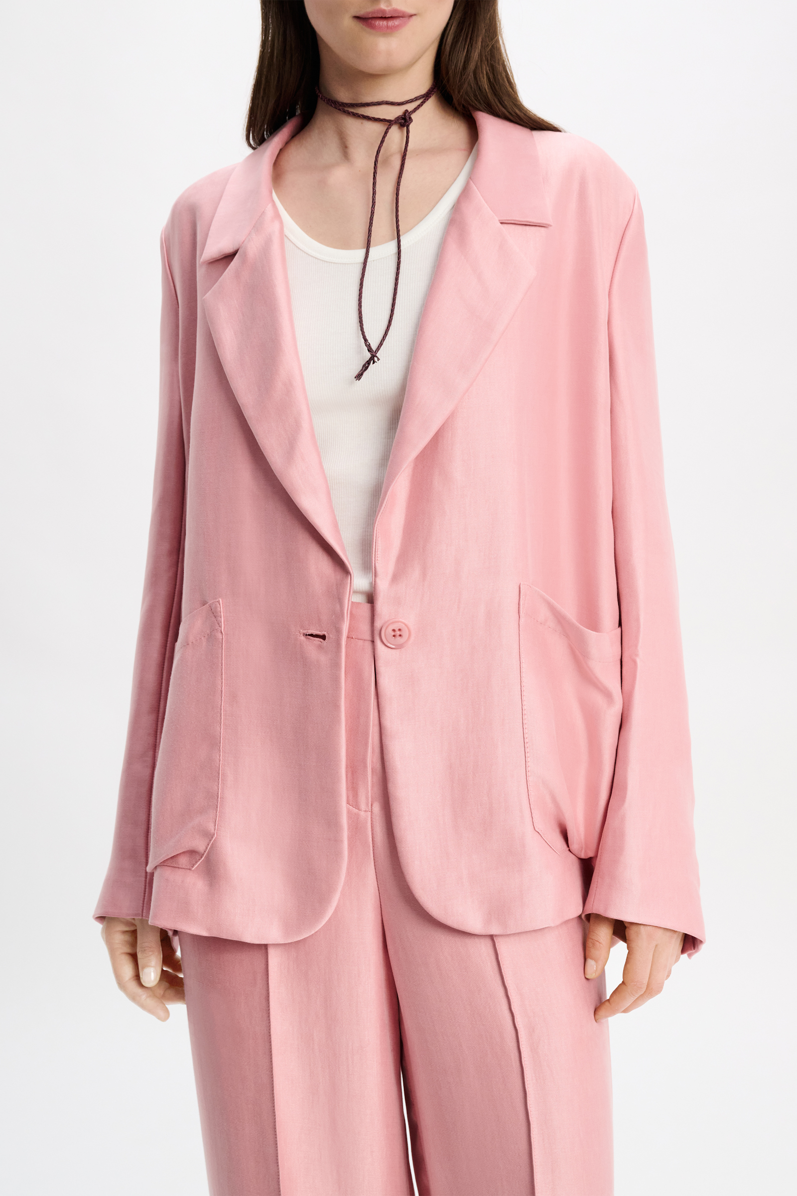 Dorothee Schumacher Slouchy Satinblazer soft pink