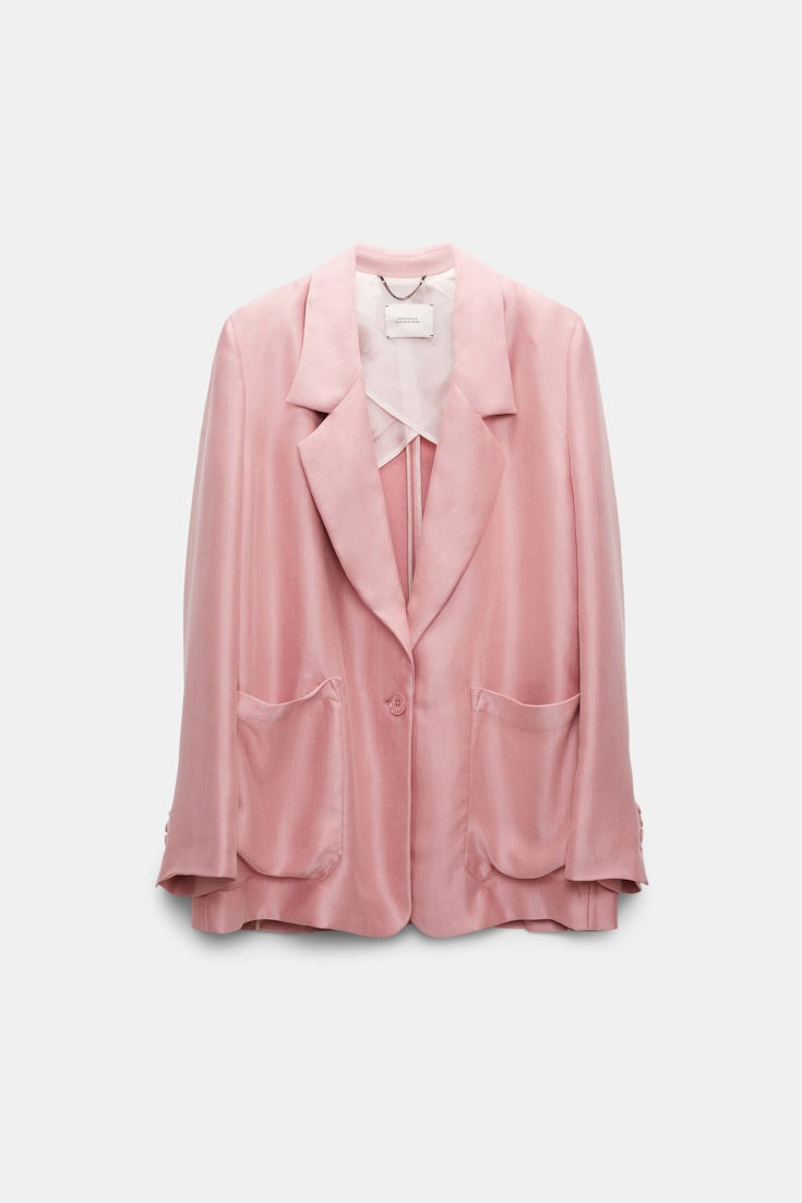 Dorothee Schumacher Slouchy satin blazer soft pink