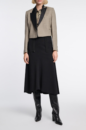 Dorothee Schumacher Punto Milano skirt with Western details pure black