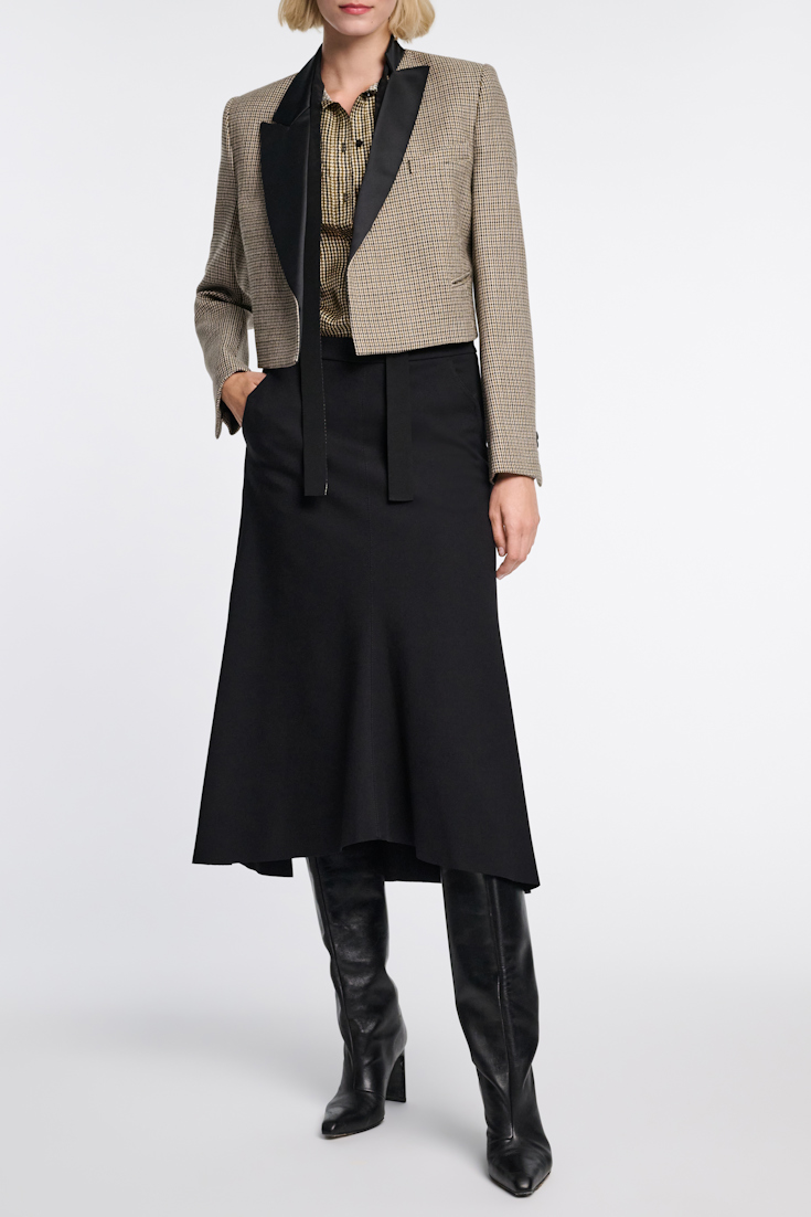 Dorothee Schumacher Punto Milano skirt with Western details pure black