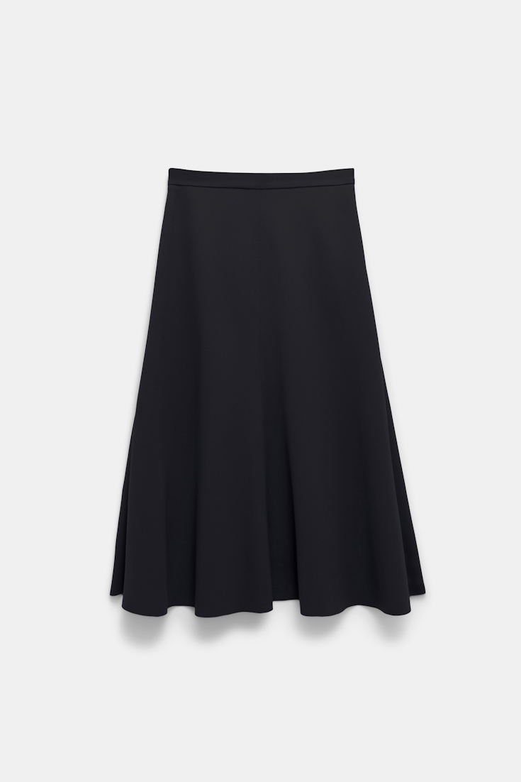 Dorothee Schumacher Punto Milano skirt with Western details pure black