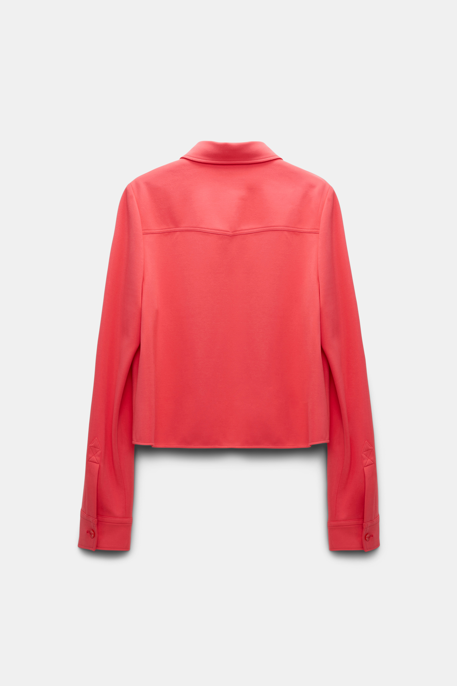 Dorothee Schumacher Hemdjacke aus Punto Milano mit Western-Details medium coral