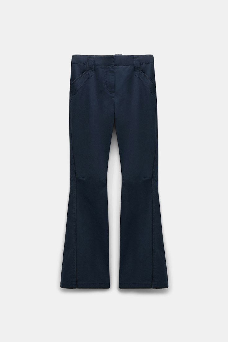PERFECT MATCH pants Dorothee Schumacher Hose mit Edge-Painting und Kickflare midnight