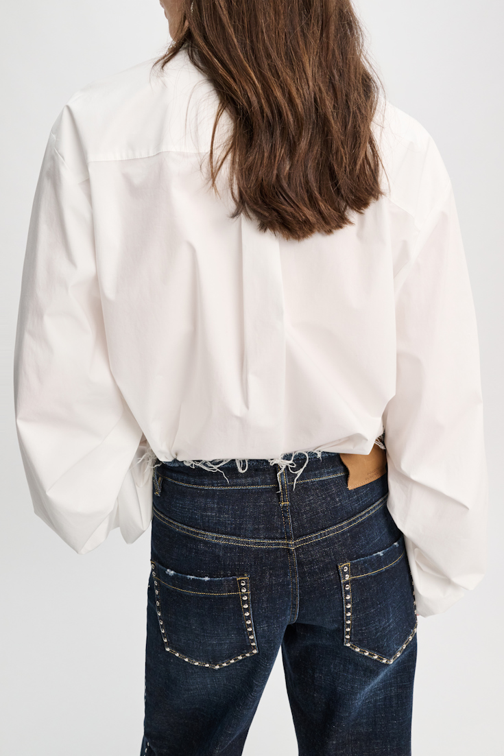 Dorothee Schumacher Cotton-poplin shirt with voluminous sleeves pure white