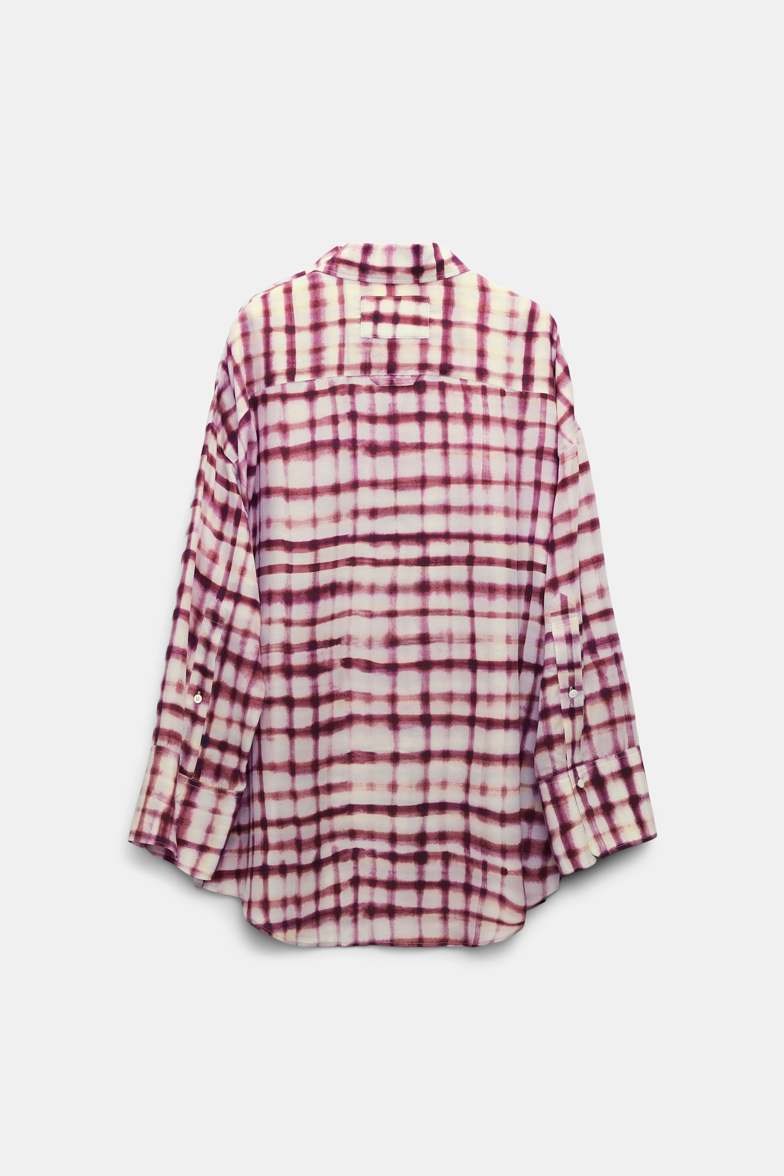 Dorothee Schumacher Silk-viscose plaid oversized shirt pink check mix