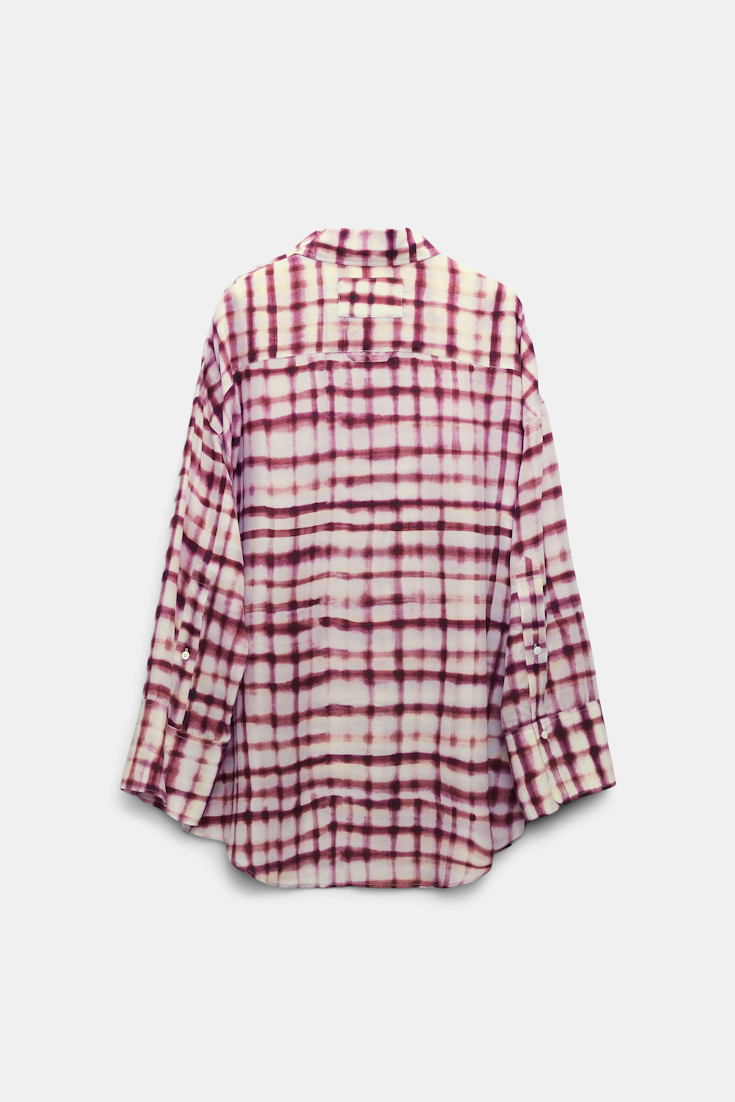 Dorothee Schumacher Oversized Hemd mit Allover-Karo Print pink check mix