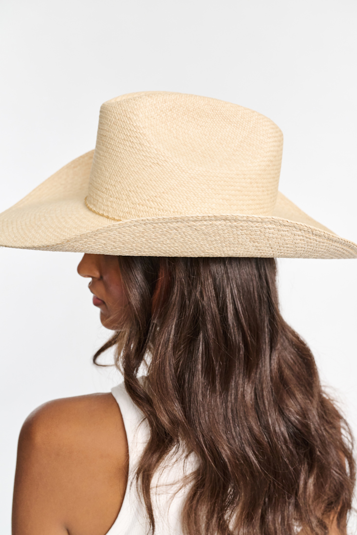 Dorothee Schumacher Toquilla straw cowboy hat light beige