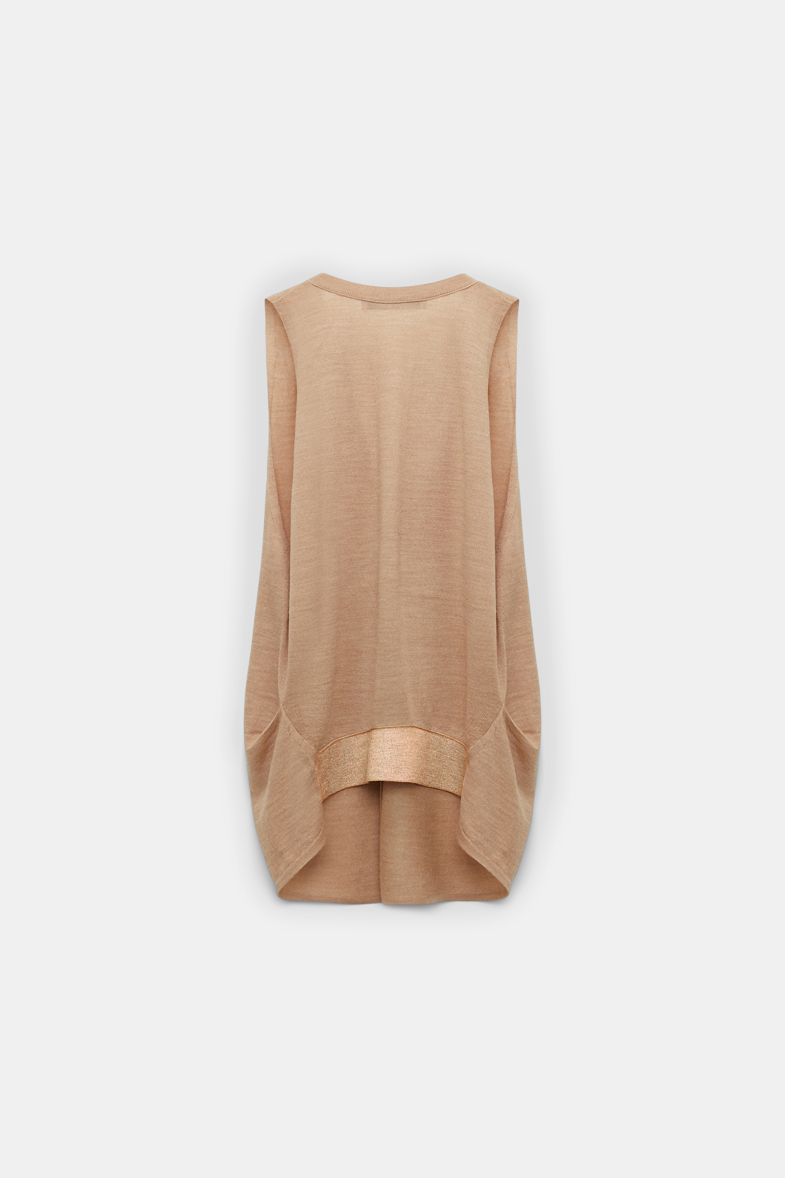 Dorothee Schumacher Gilet style top with foil print camel