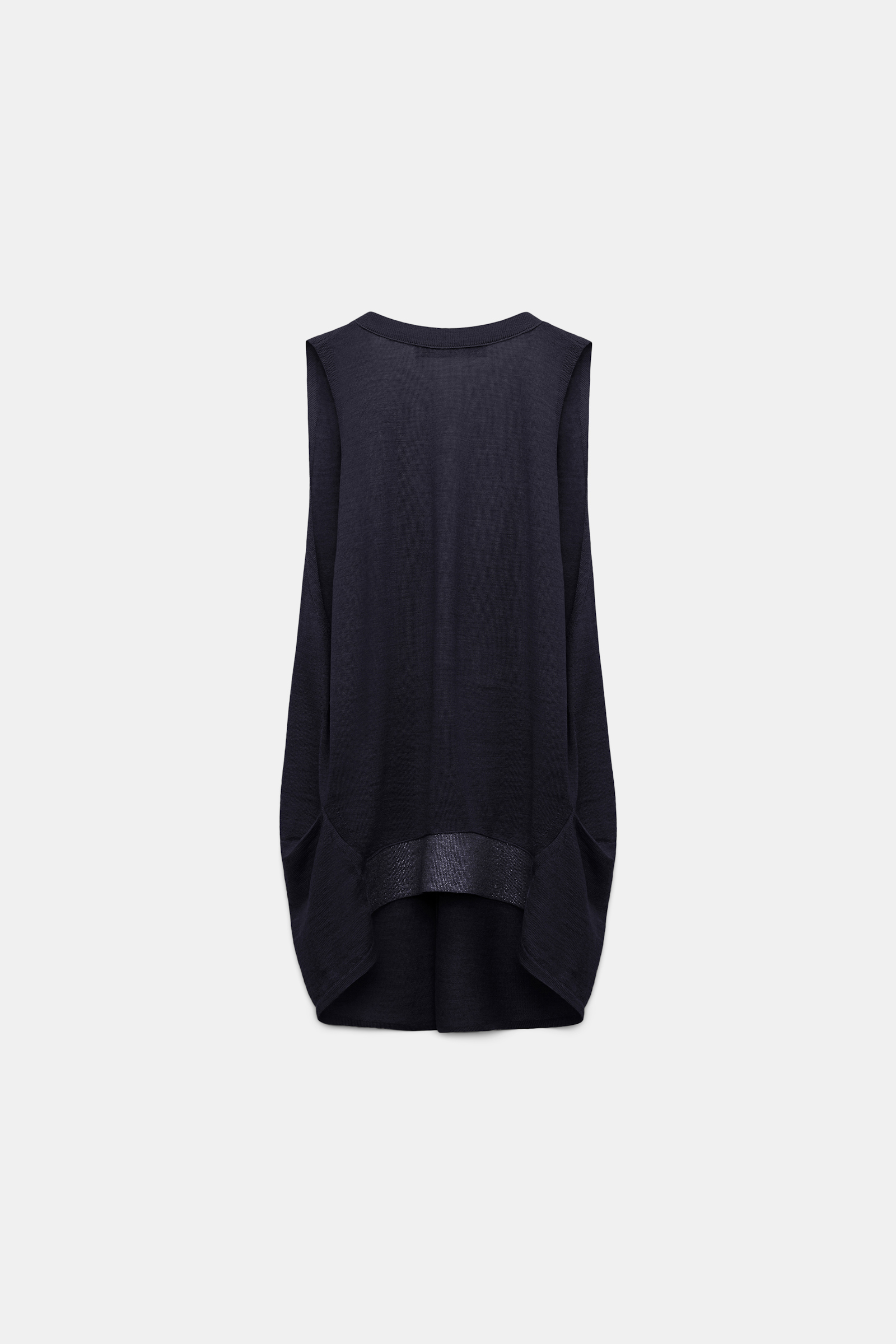 Dorothee Schumacher Gilet style top with foil print dark navy