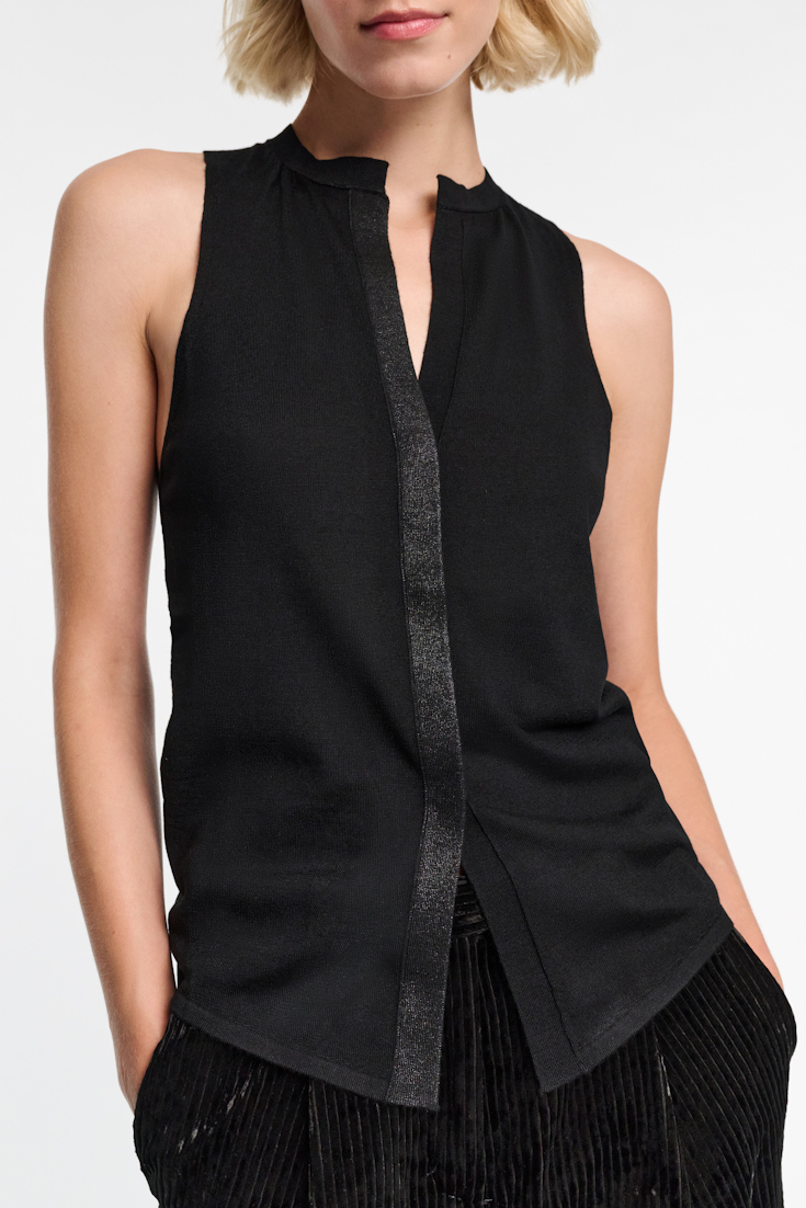 Dorothee Schumacher Gilet-Top mit Folienprint deep black