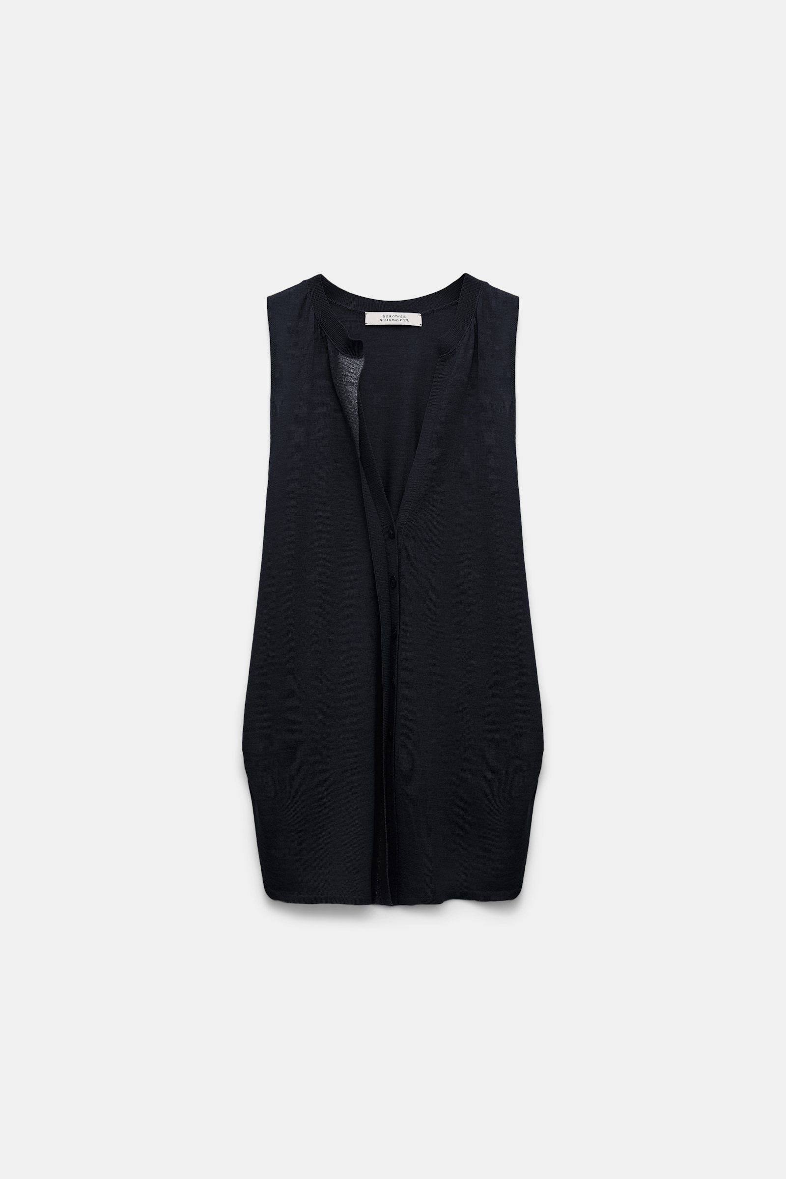 Dorothee Schumacher Gilet style top with foil print black