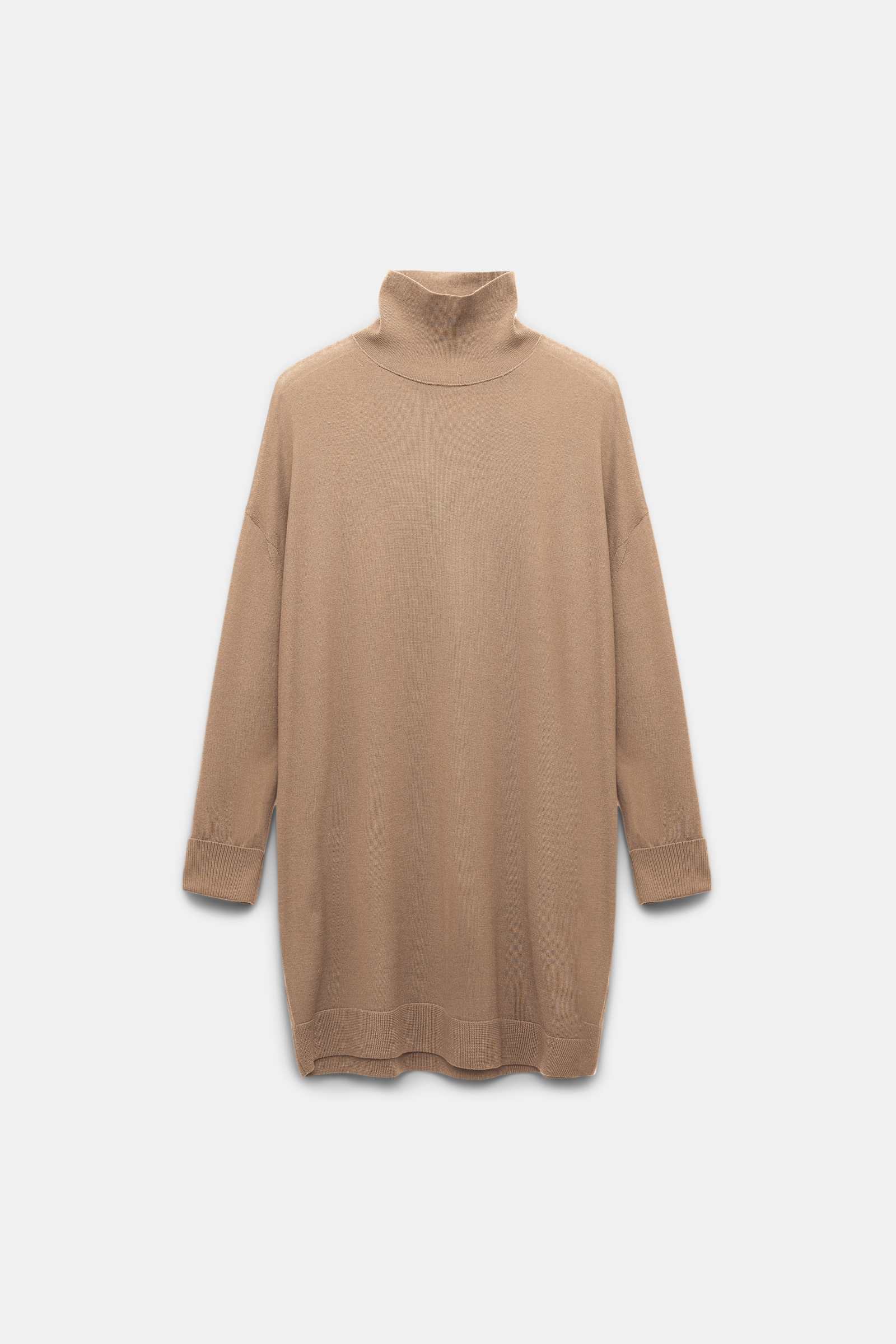 Dorothee Schumacher Langer Rollkragenpullover aus Merino camel