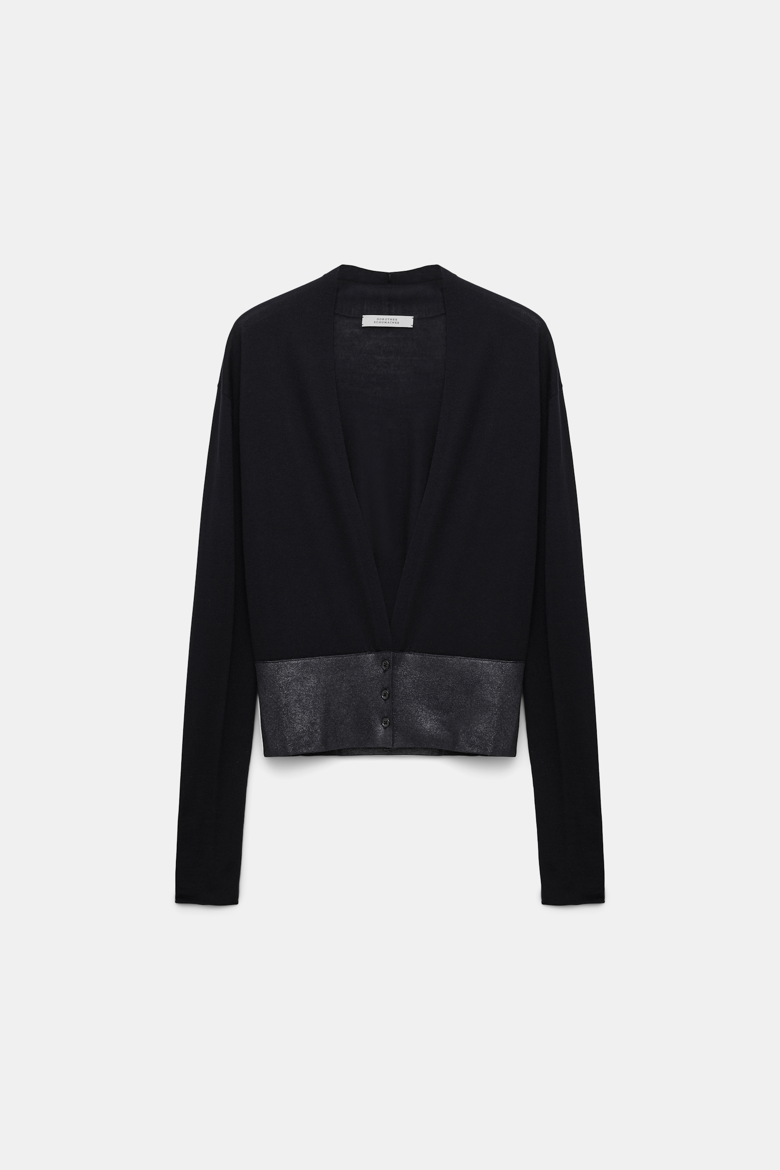 Dorothee Schumacher V-neck cardigan with foil print black