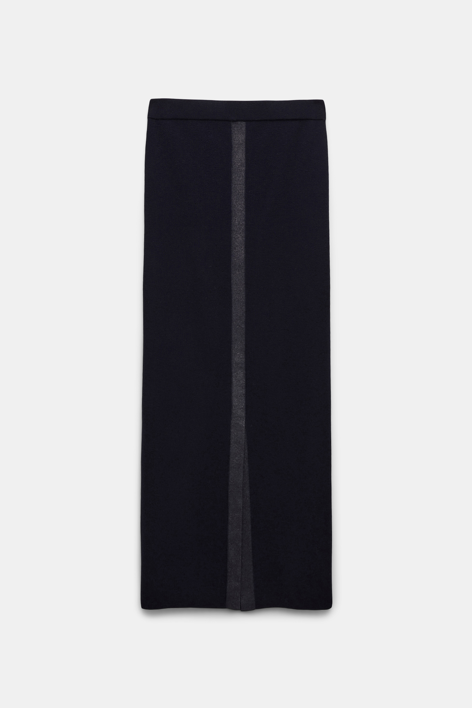 Dorothee Schumacher Stretch-Merino skirt with foil print dark navy