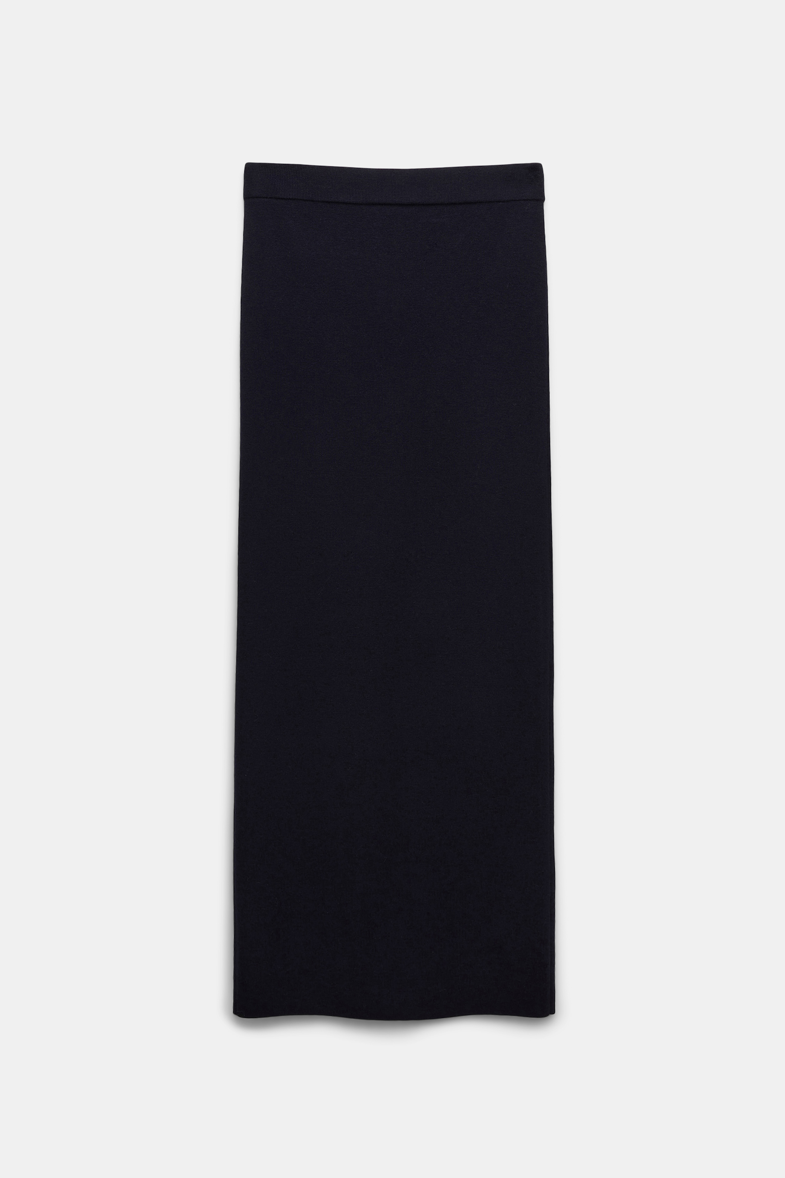 Dorothee Schumacher Stretch-Merino skirt with foil print dark navy