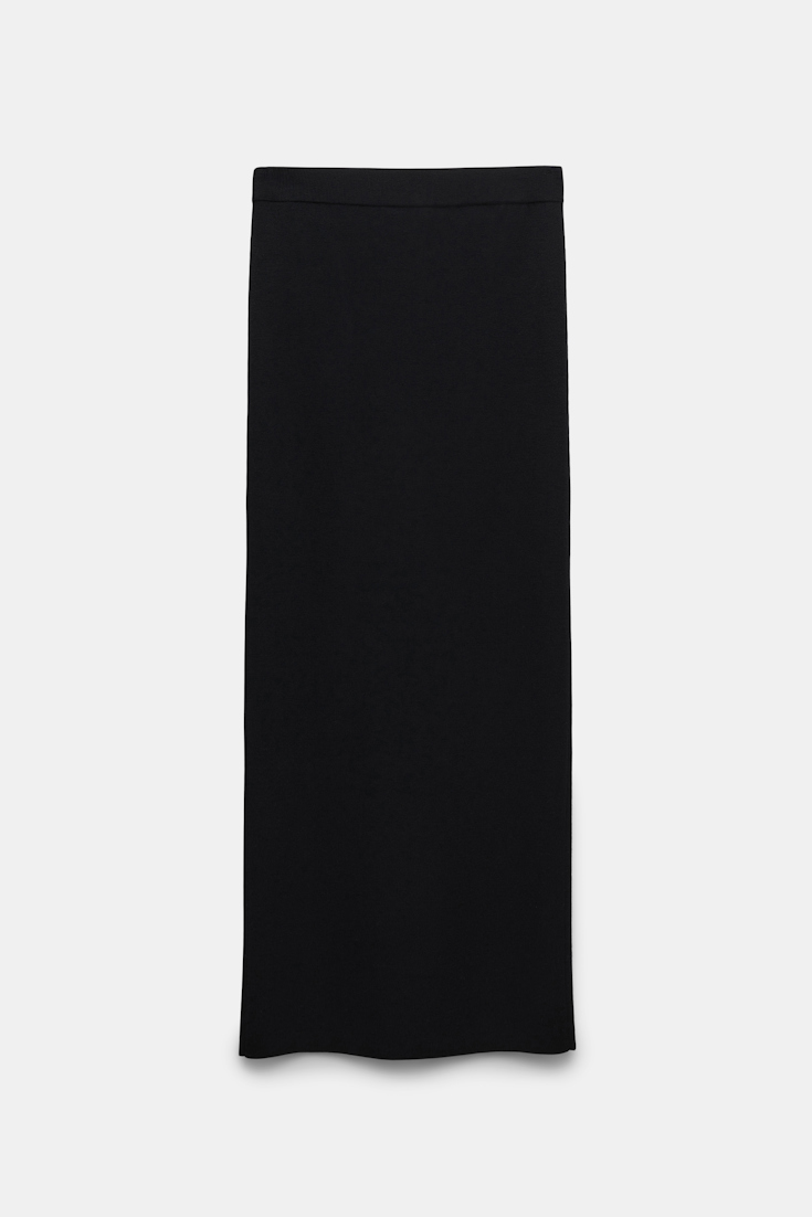 Dorothee Schumacher Stretch-Merino skirt with foil print black